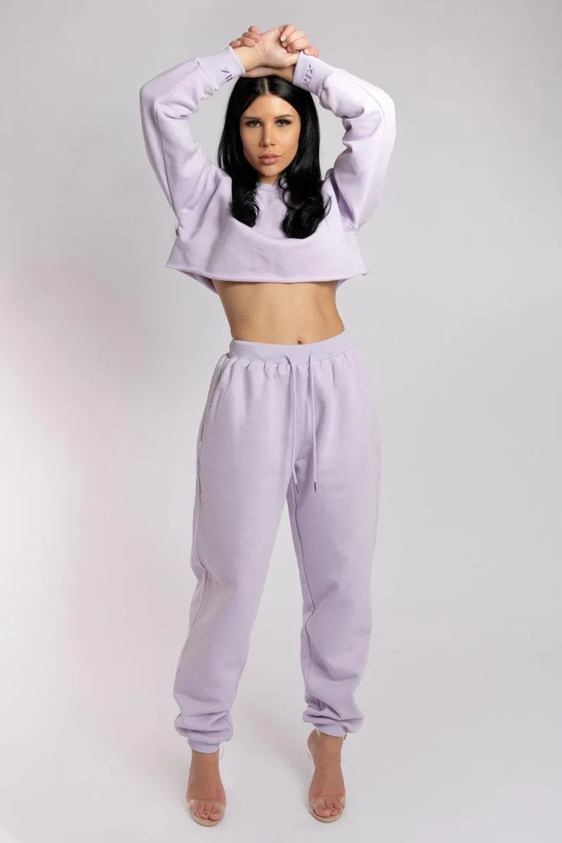 CXIX Oversized Cropped Jumper - Lilac