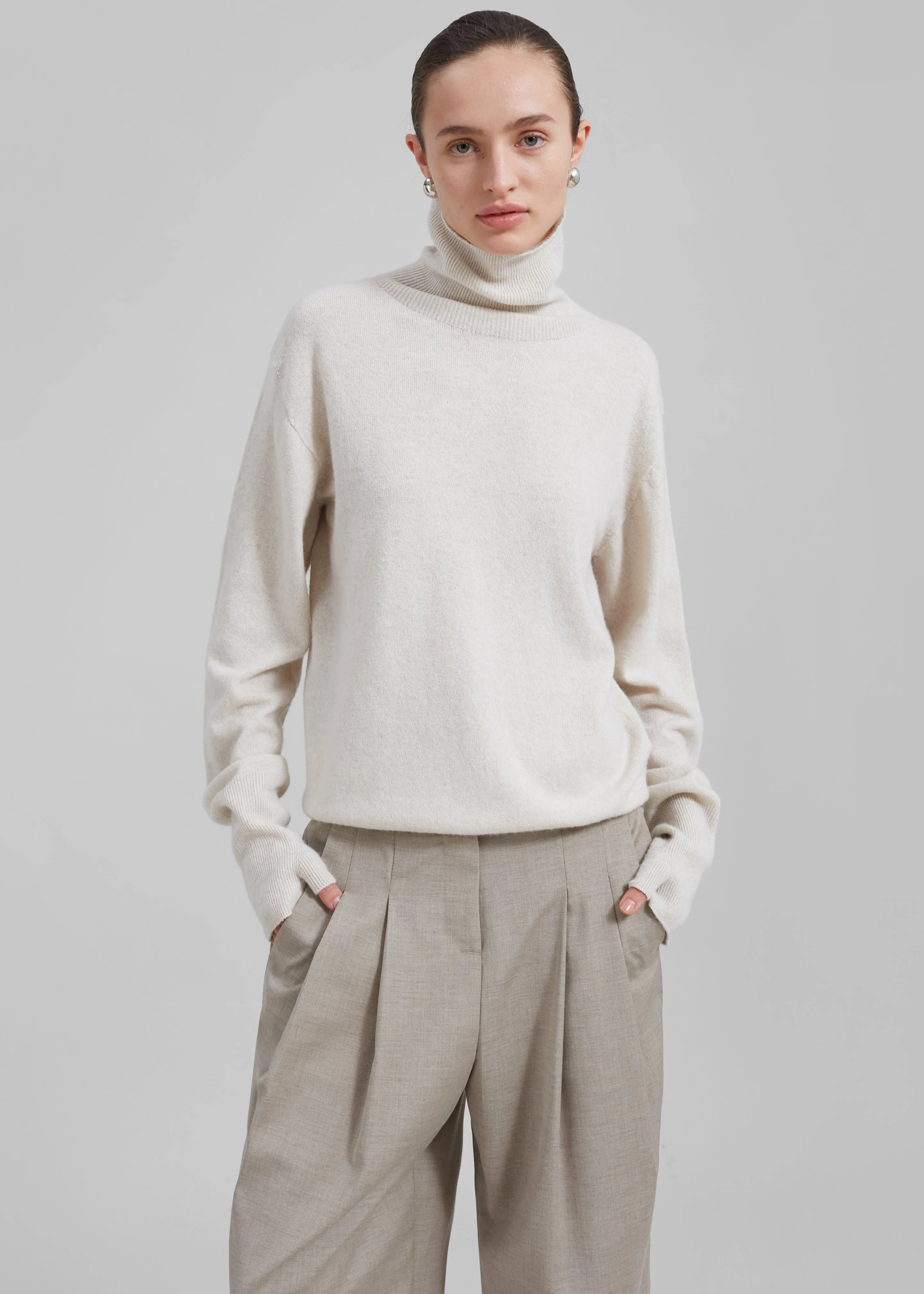 Delia Wool Turtleneck - Oat