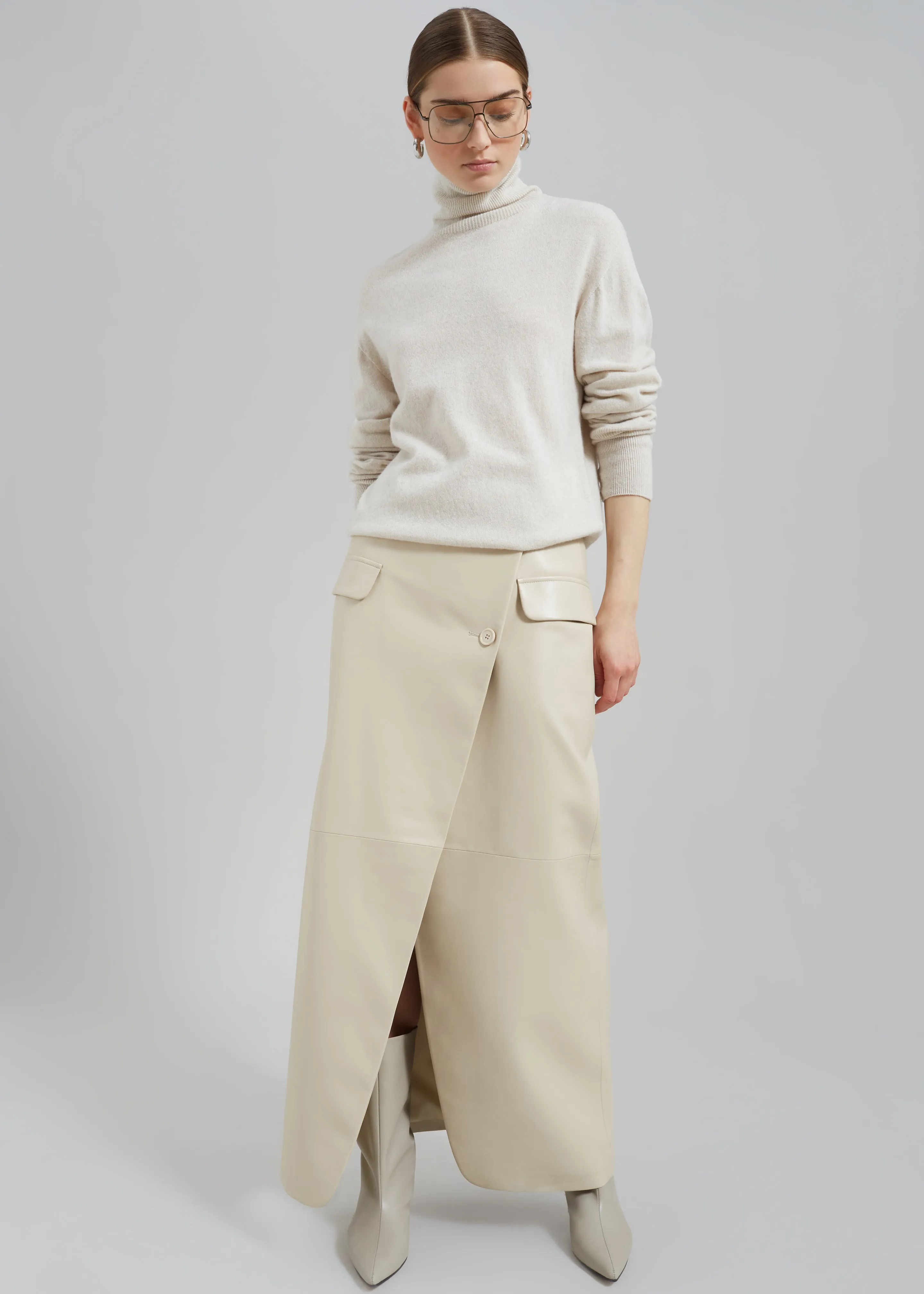 Delia Wool Turtleneck - Oat