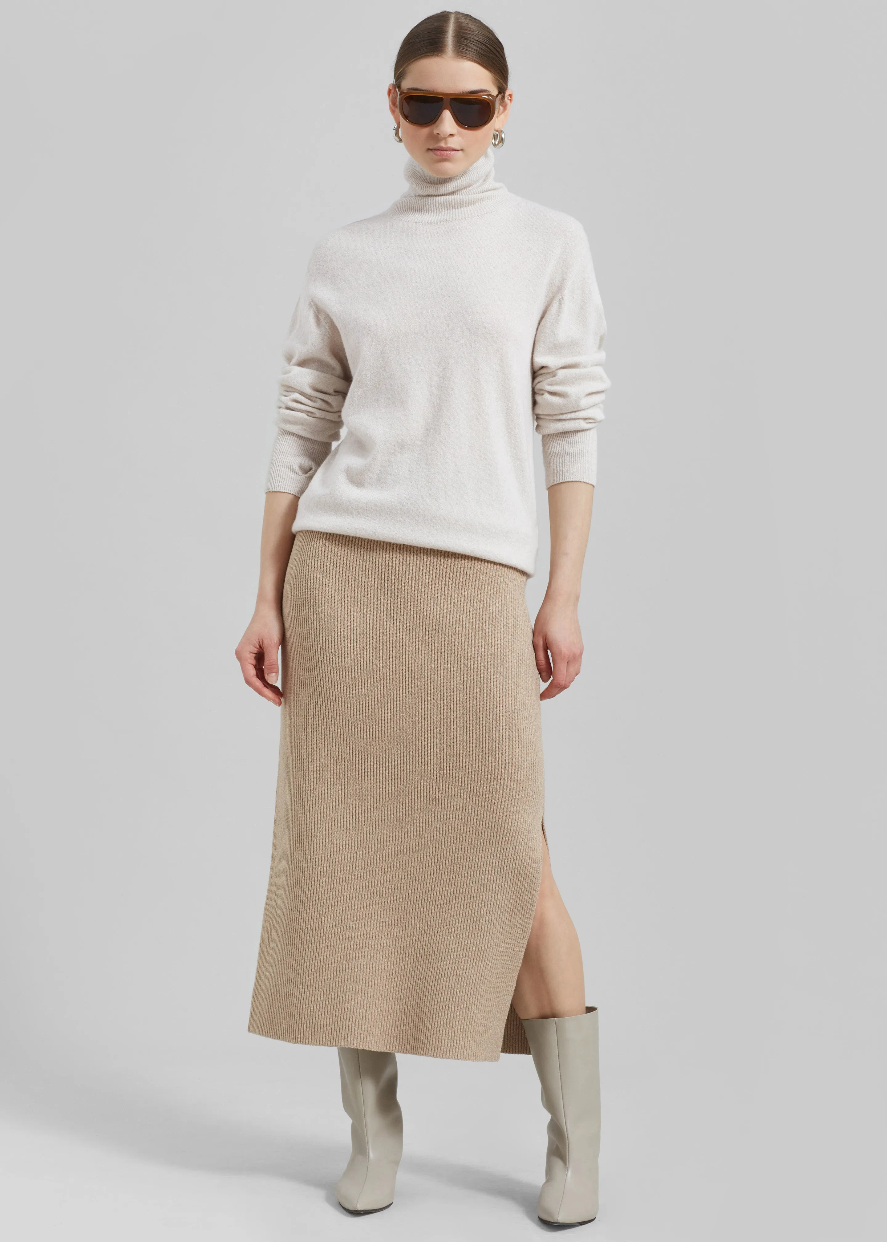 Delia Wool Turtleneck - Oat