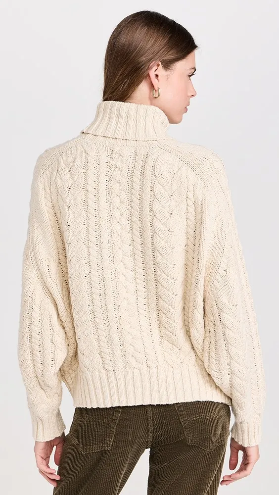 Denimist   Cable Turtleneck Sweater 