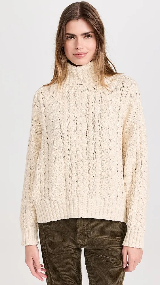 Denimist   Cable Turtleneck Sweater 