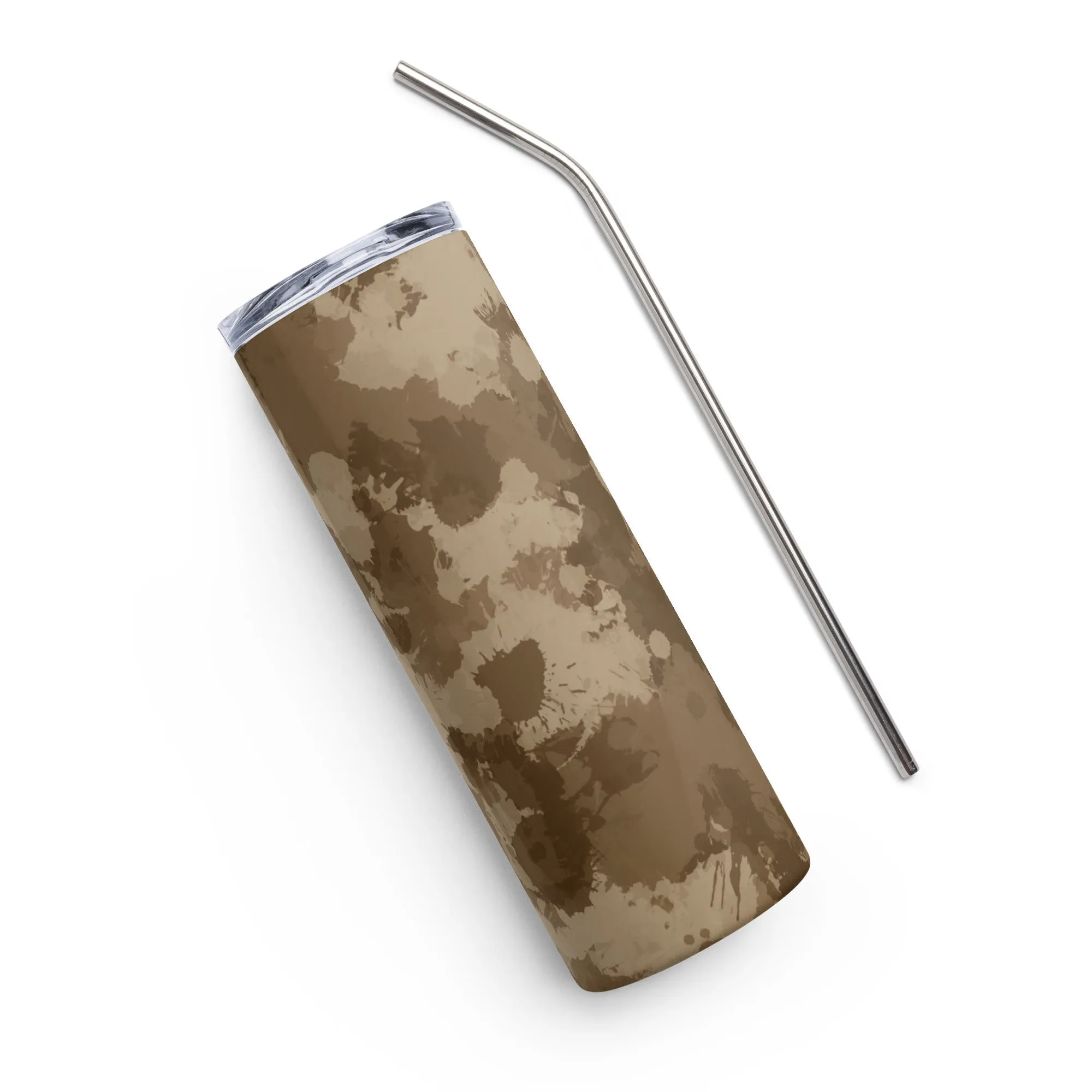 Desert Camo Paint Splatter 20 oz Stainless Steel Tumbler