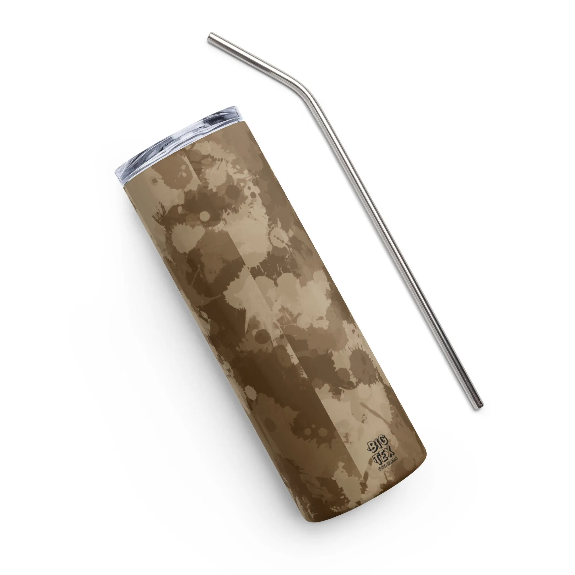 Desert Camo Paint Splatter 20 oz Stainless Steel Tumbler