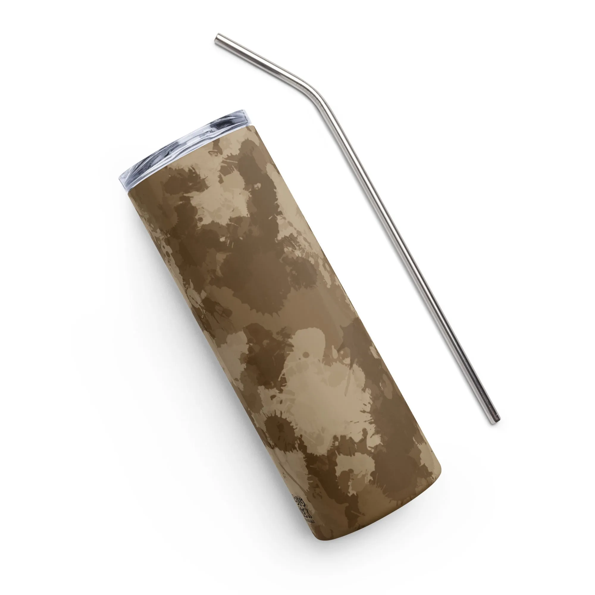 Desert Camo Paint Splatter 20 oz Stainless Steel Tumbler