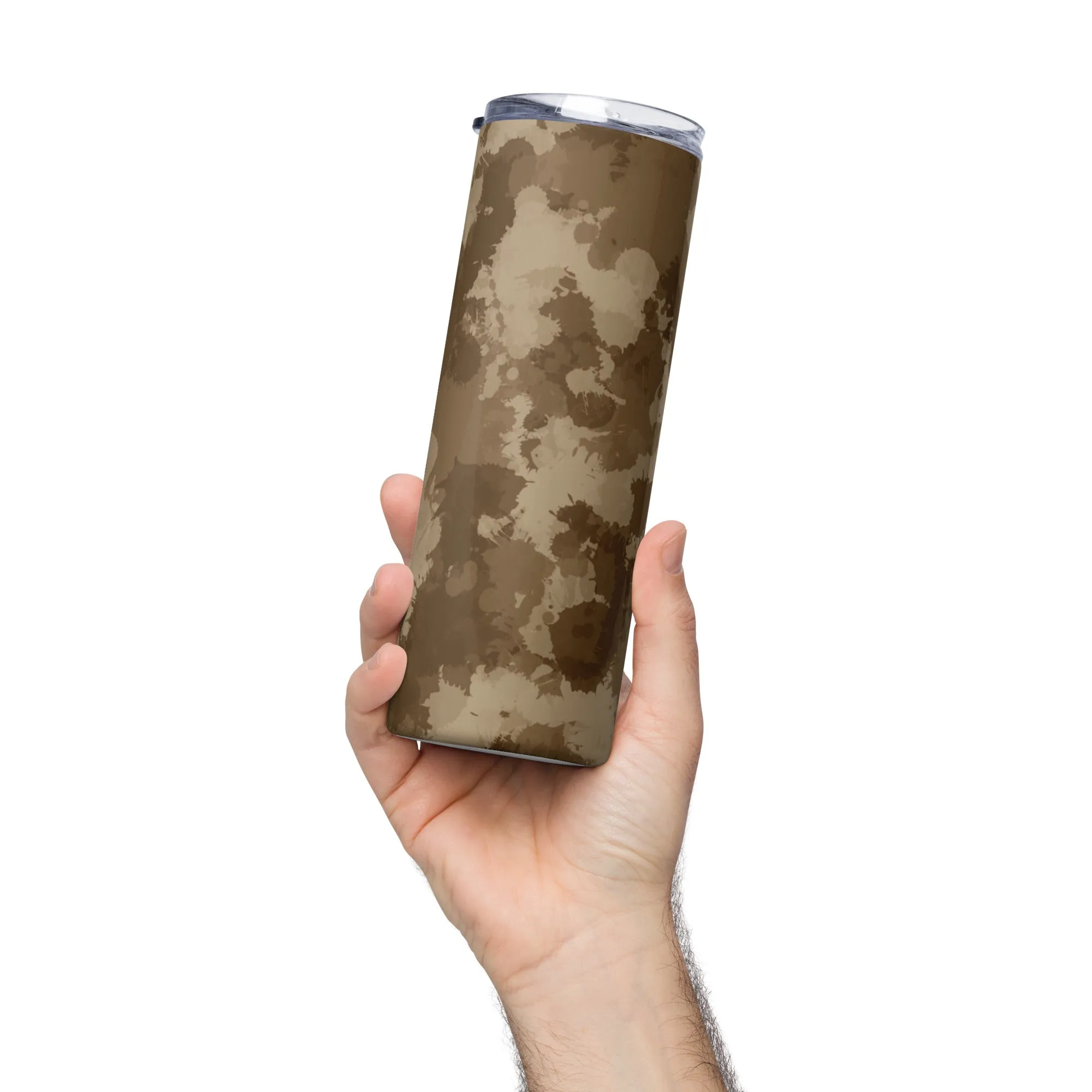 Desert Camo Paint Splatter 20 oz Stainless Steel Tumbler