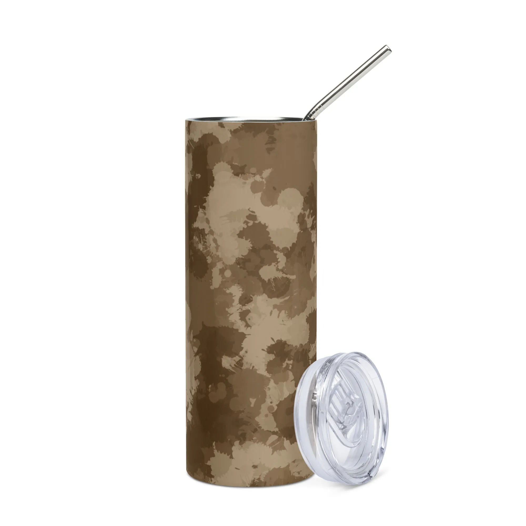 Desert Camo Paint Splatter 20 oz Stainless Steel Tumbler