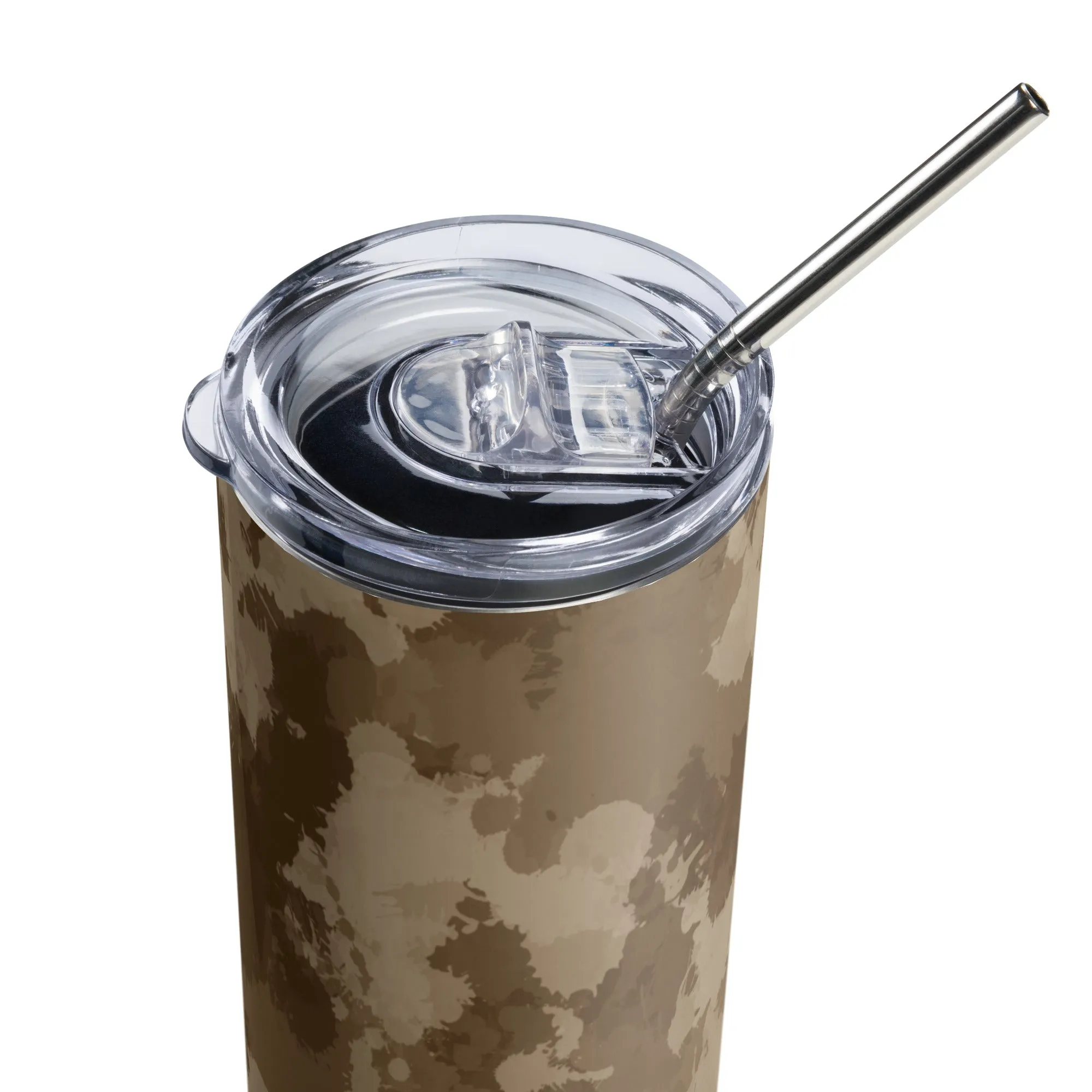 Desert Camo Paint Splatter 20 oz Stainless Steel Tumbler