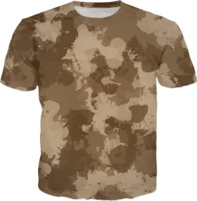 Desert Camo Paint Splatter T-Shirt