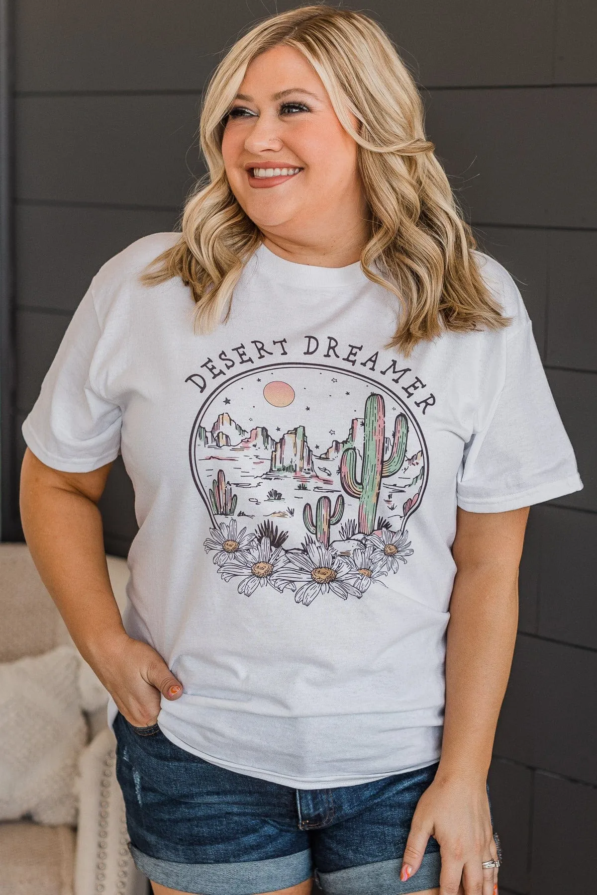 Desert Dreamer Graphic Tee- White