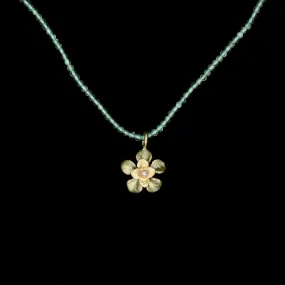 Desert Flower 16 Inch Adjustable Peridot Pendant by Michael Michaud