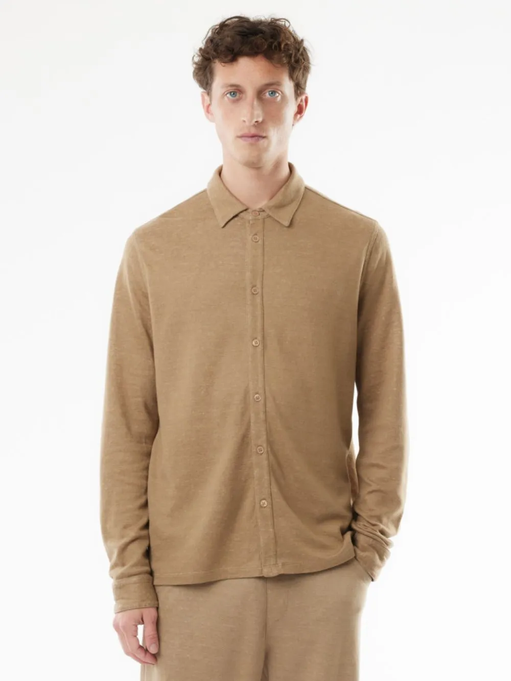 Desert Organic Cotton Linen Long-Sleeved Shirt