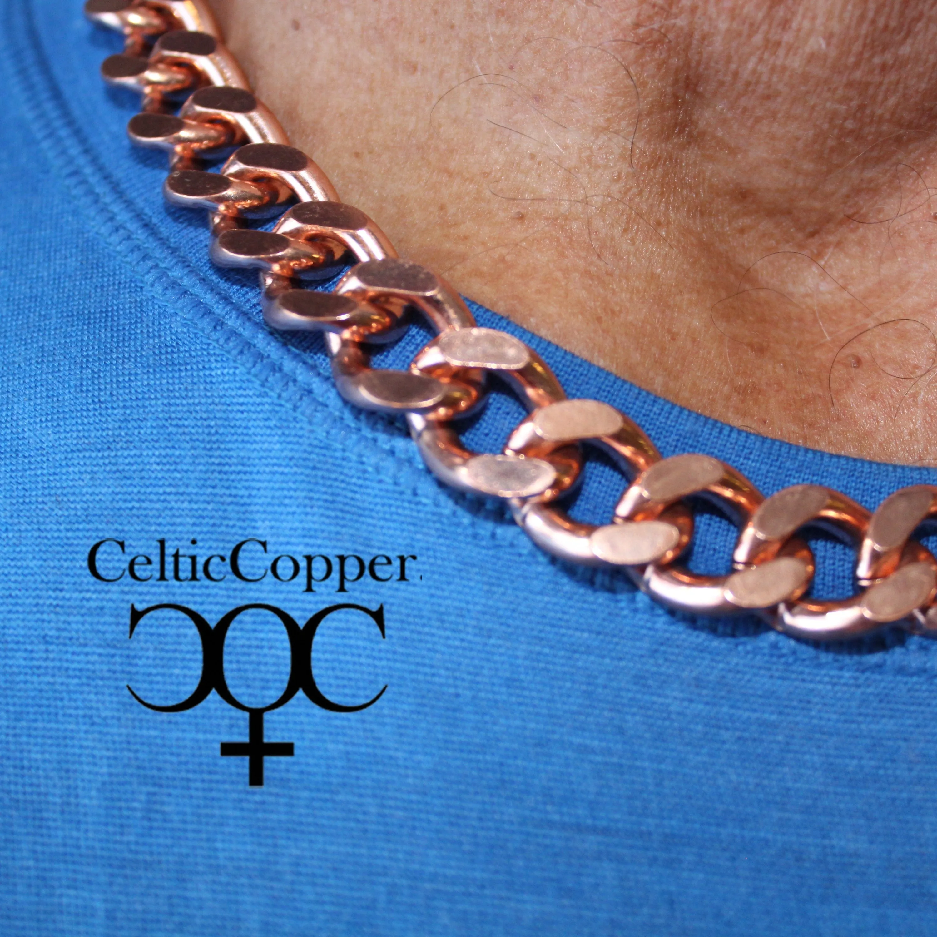 DIY Copper Jewelry Chain Making Kit / 36” Bulk 16mm Solid Copper Curb Chain with Rings and Clasps