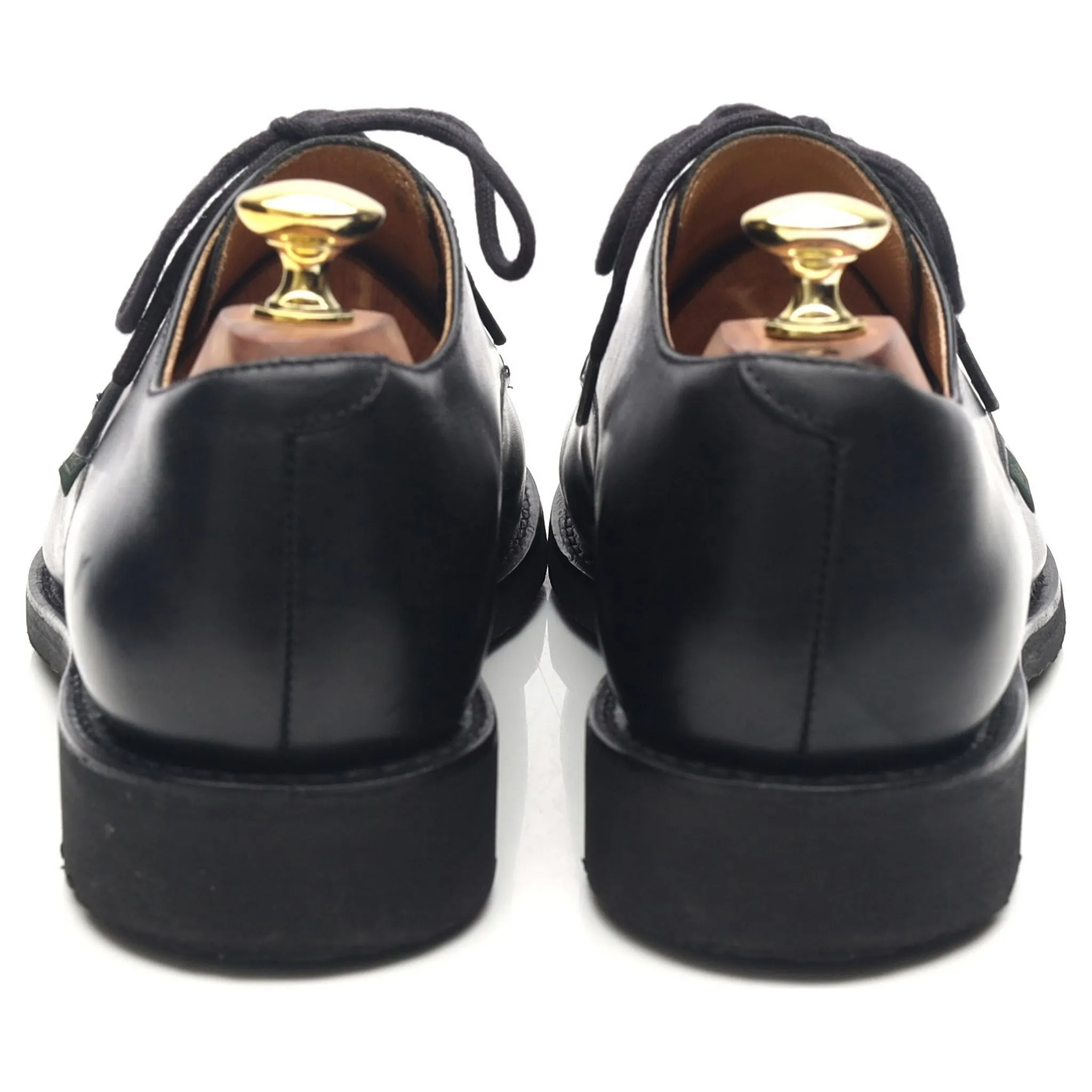 'Dorint' Black Leather Split Toe Derby UK 6