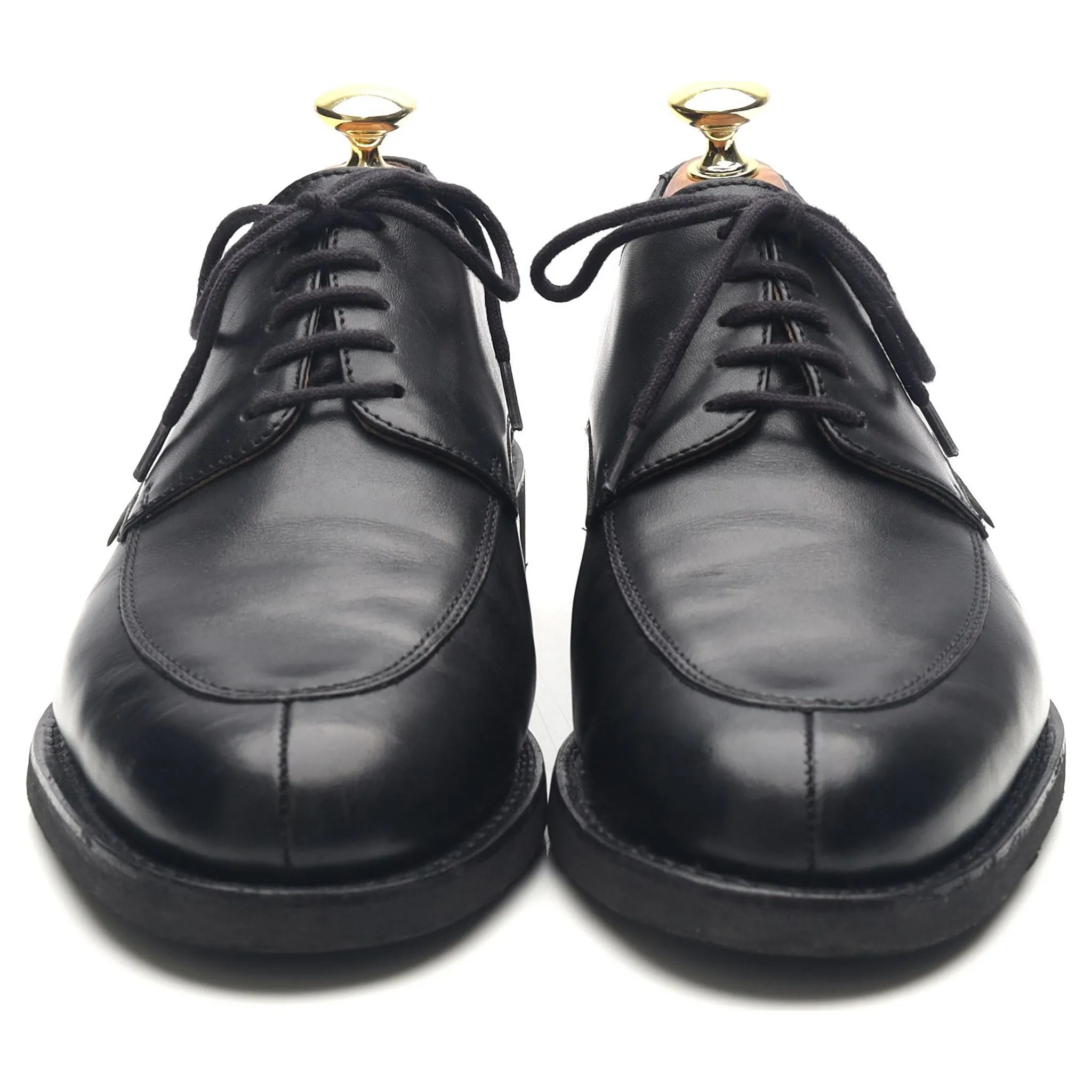 'Dorint' Black Leather Split Toe Derby UK 6