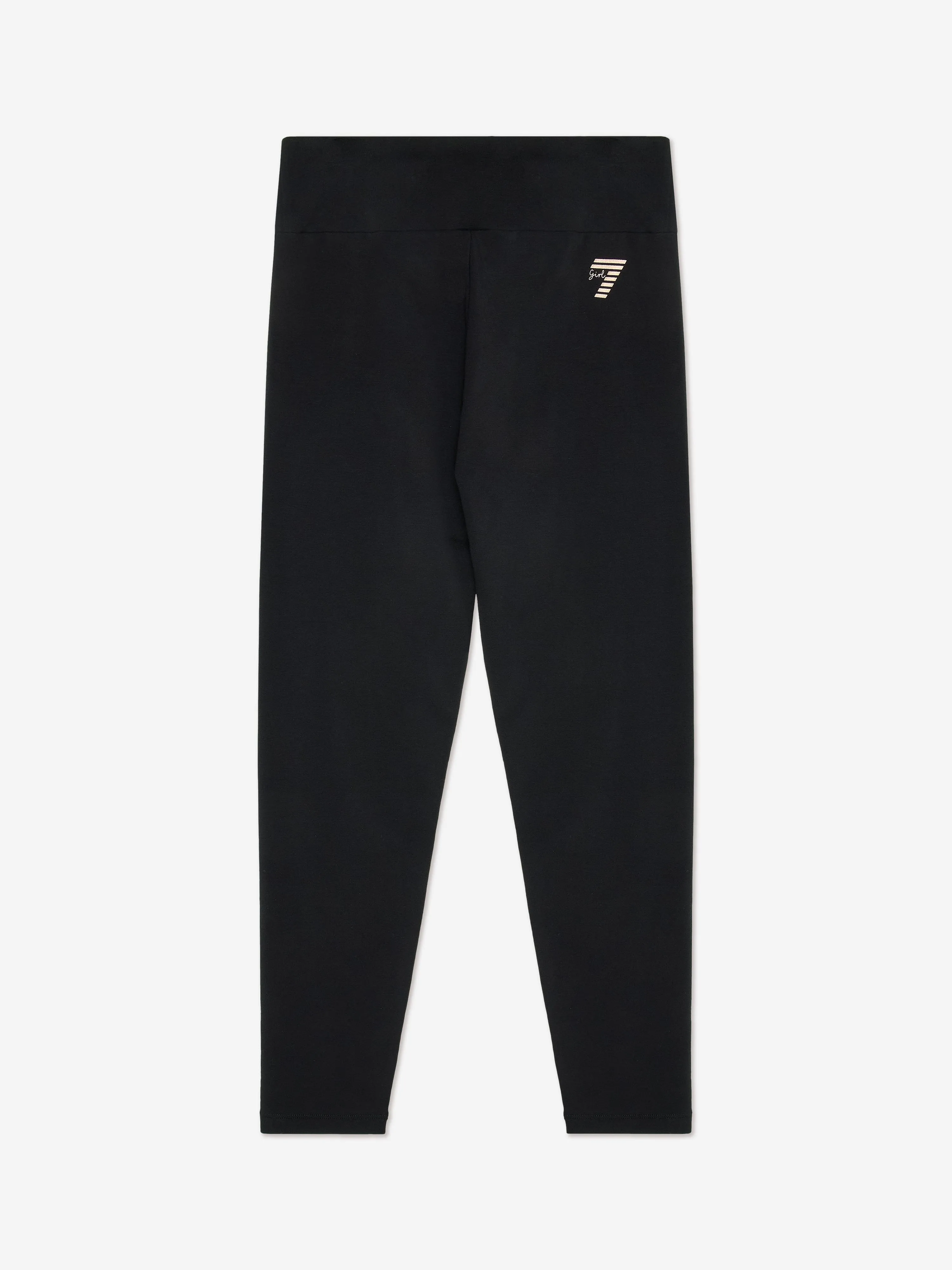 EA7 Emporio Armani Girls Logo Leggings in Black