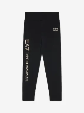 EA7 Emporio Armani Girls Logo Leggings in Black