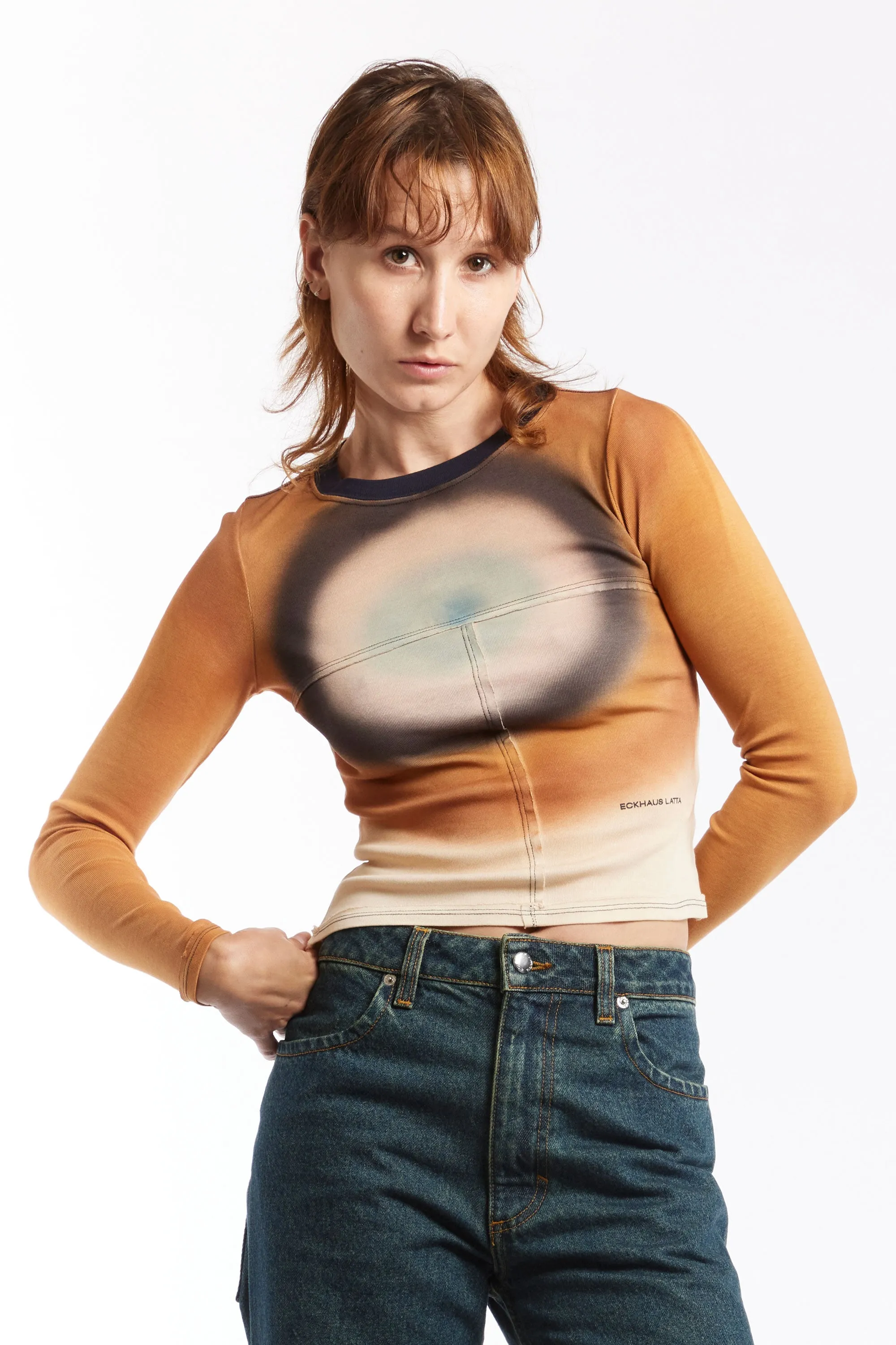 ECKHAUS LATTA - LAPPED BABY CREWNECK OXYGEN