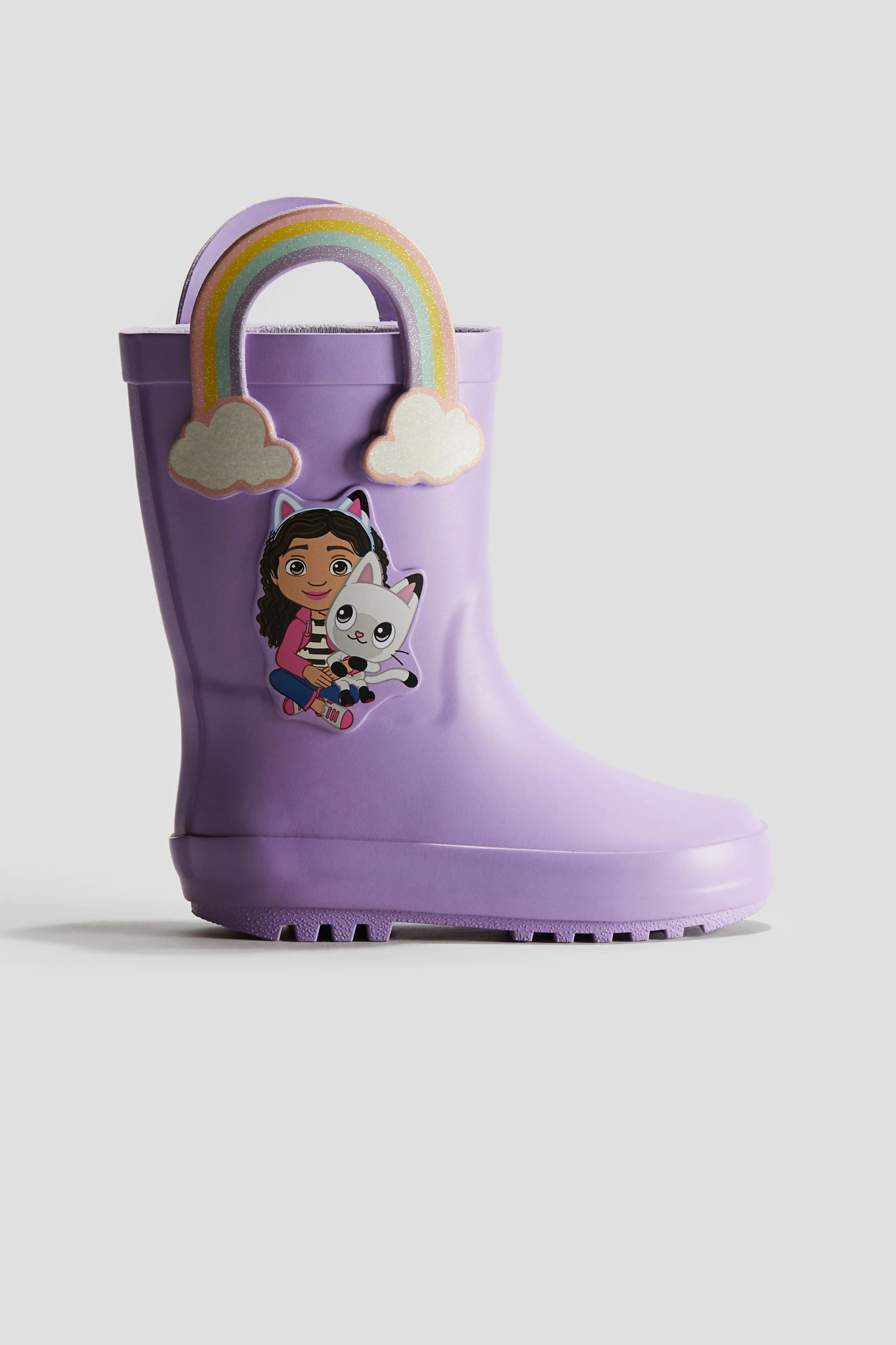 Embossed Wellingtons - No heel - Purple/Gabby's Dollhouse - Kids | H&M GB