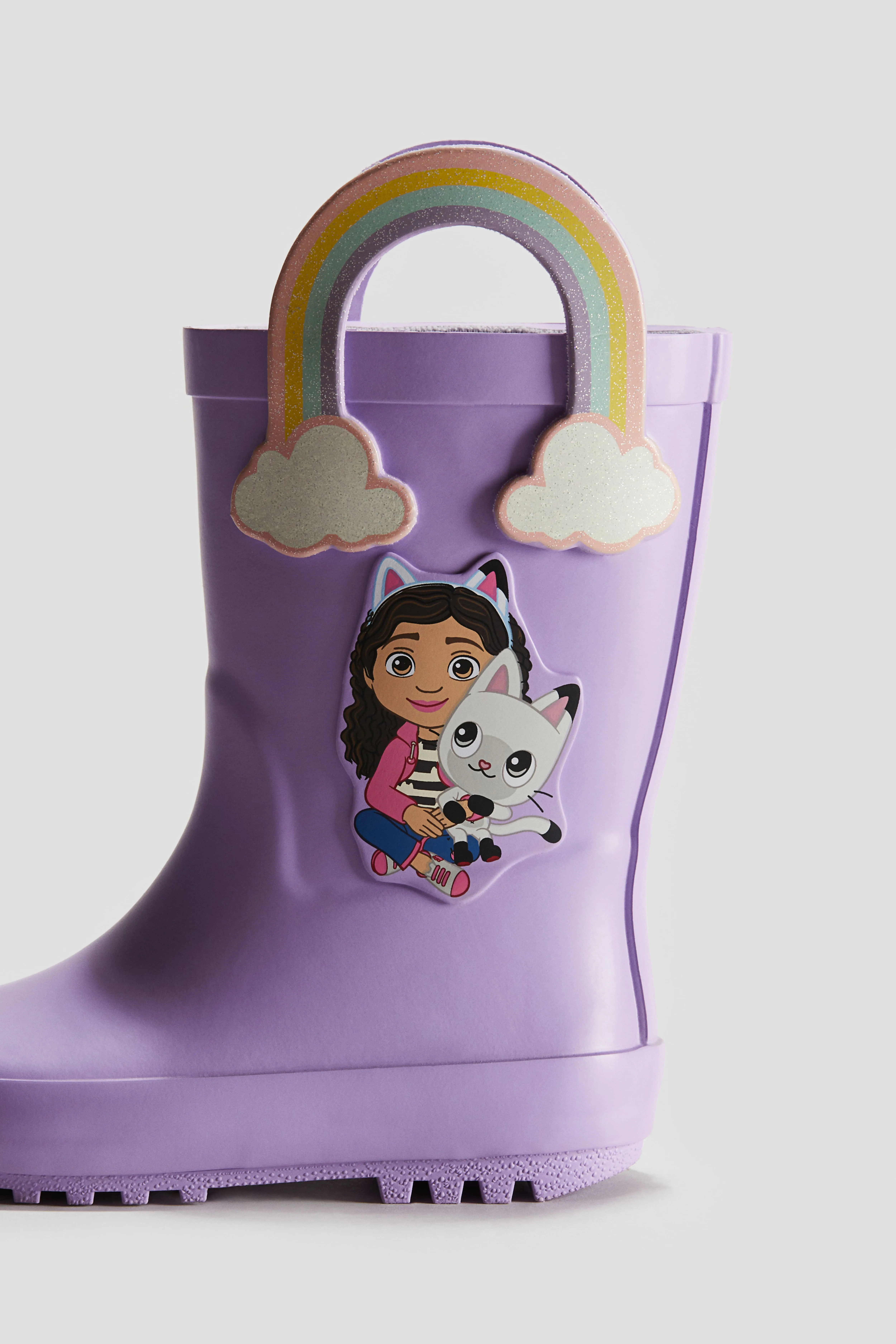 Embossed Wellingtons - No heel - Purple/Gabby's Dollhouse - Kids | H&M GB