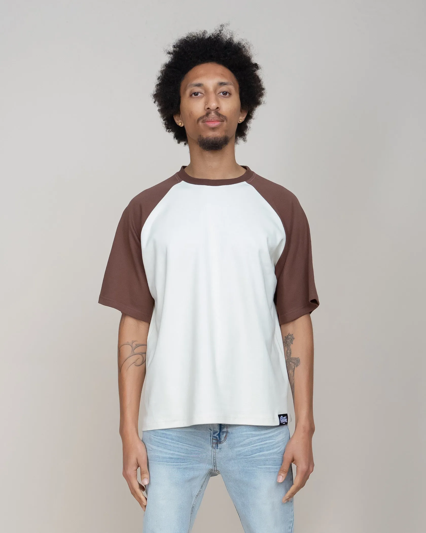 EPTM BOXY RAGLAN TEE - BROWN