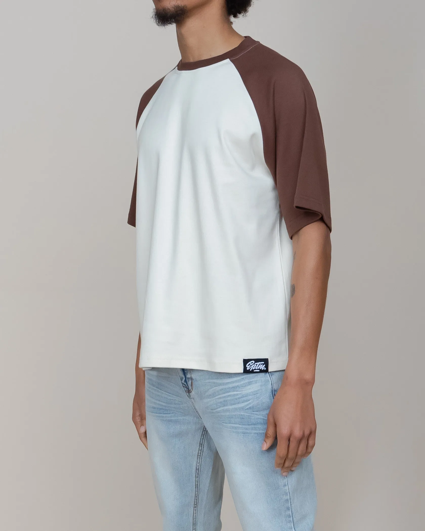 EPTM BOXY RAGLAN TEE - BROWN