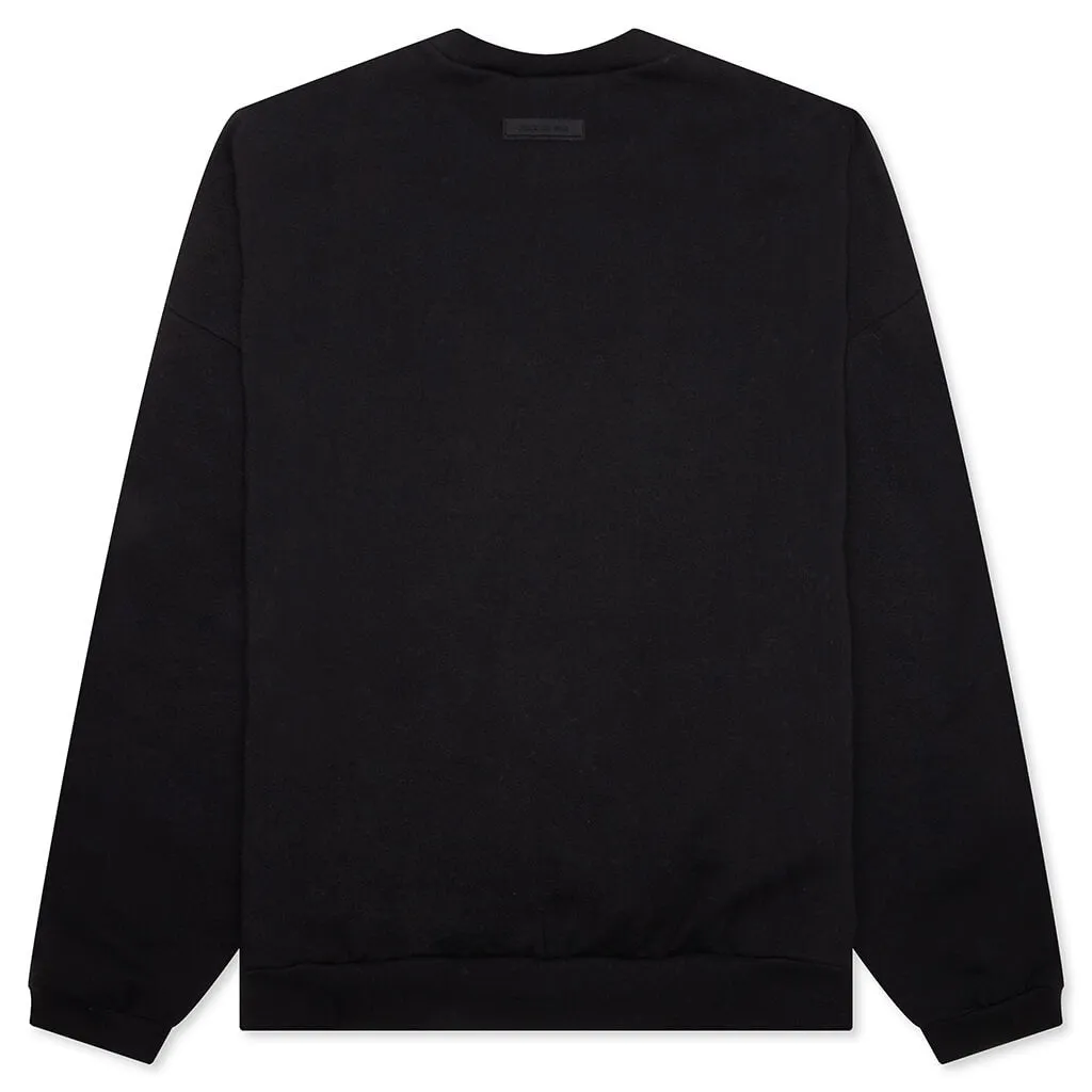 Essentials Crewneck - Jet Black