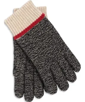 Faherty Wool & Nylon Marled Color Blocked Gloves