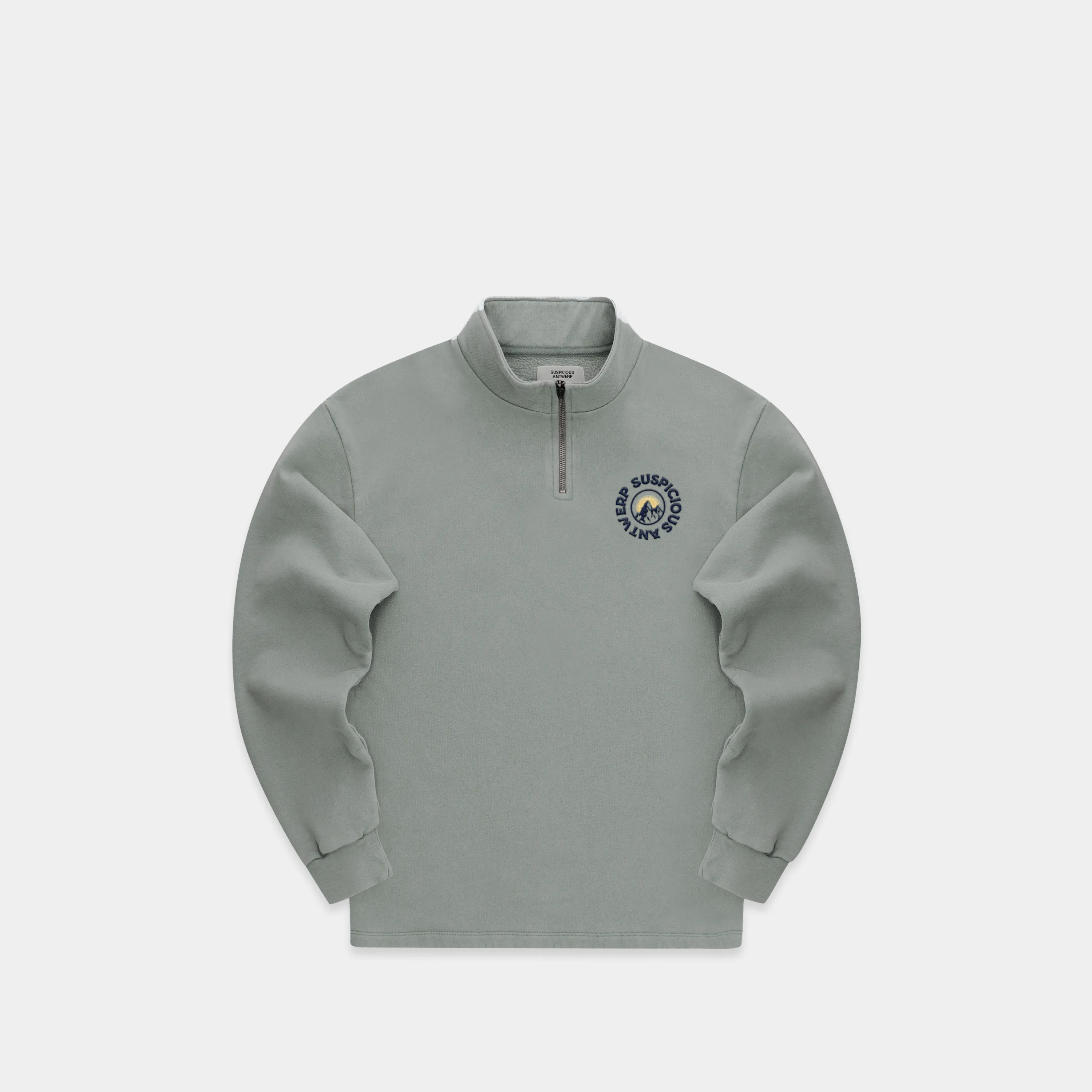 (Fall / Winter '23) The Summit Half-Zip Crewneck- Army Grey