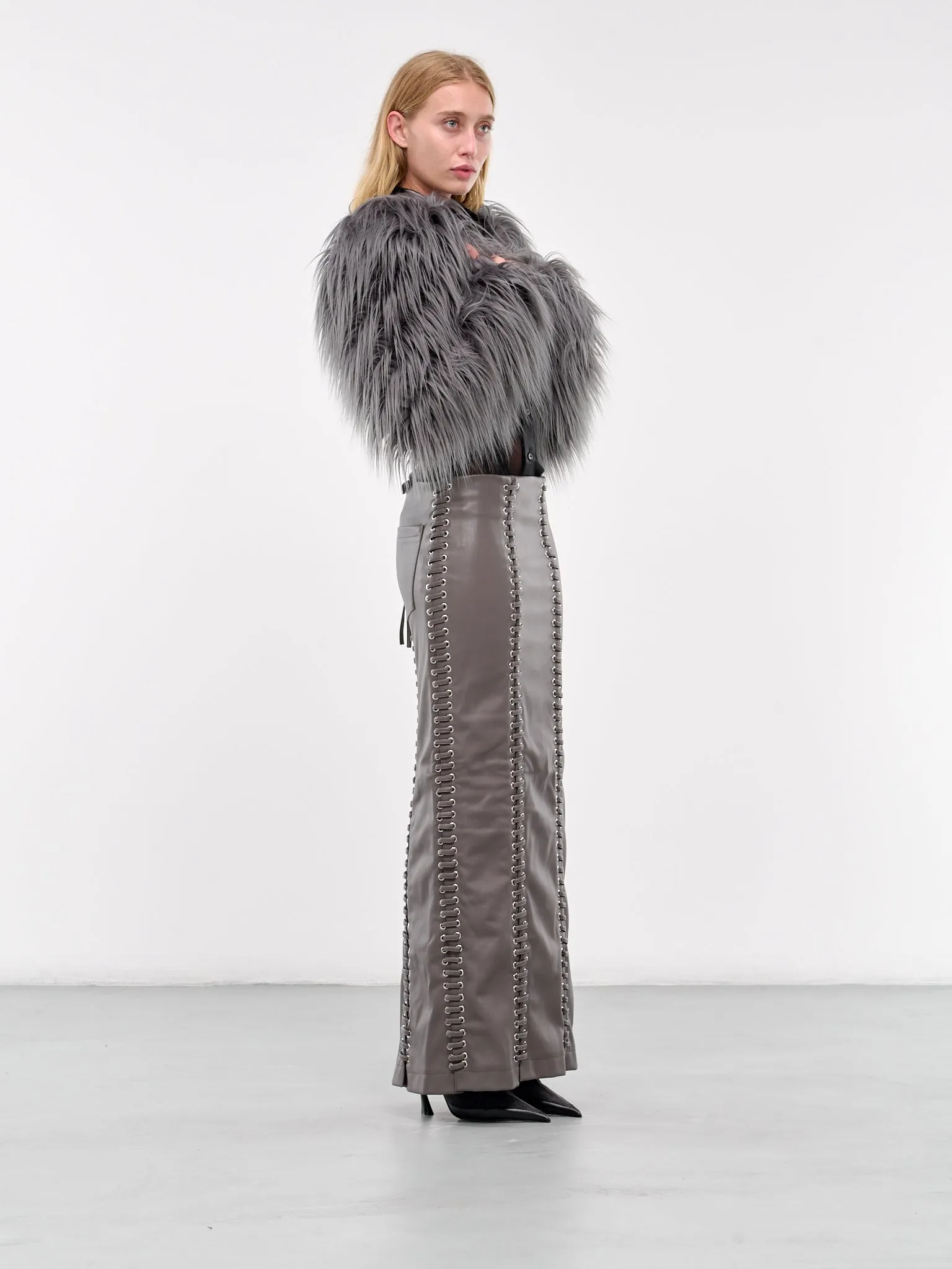 Faux Fur Bolero (BO01FG-FOSSIL-GRAY)