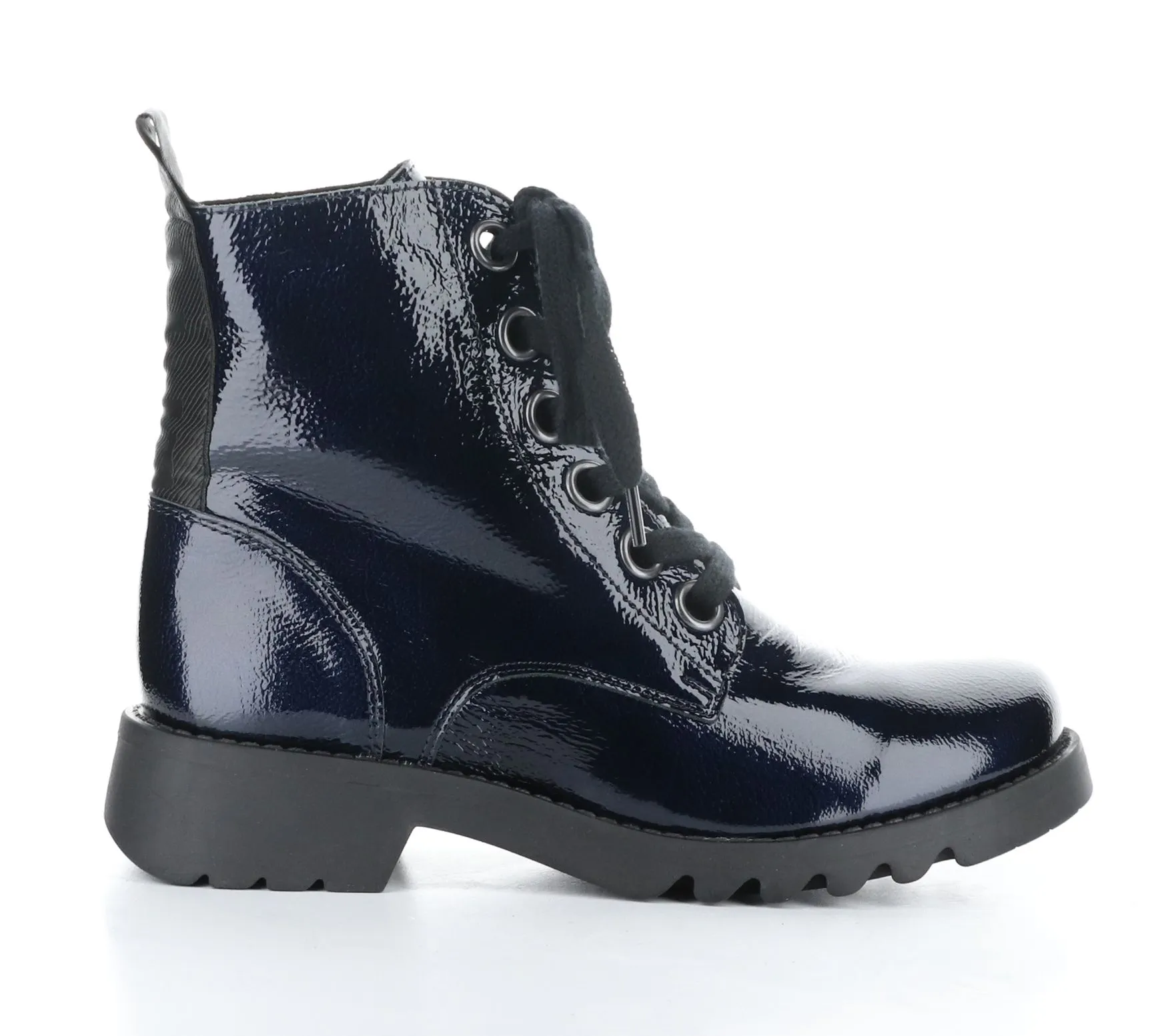 Fly London Patent Leather Combat Boot- Ragi