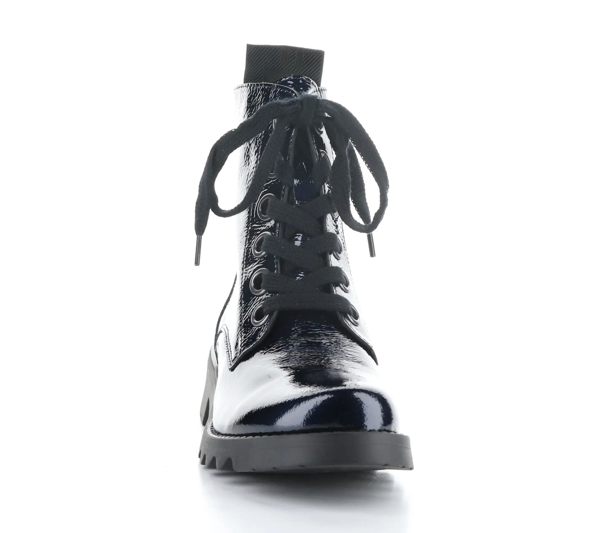 Fly London Patent Leather Combat Boot- Ragi