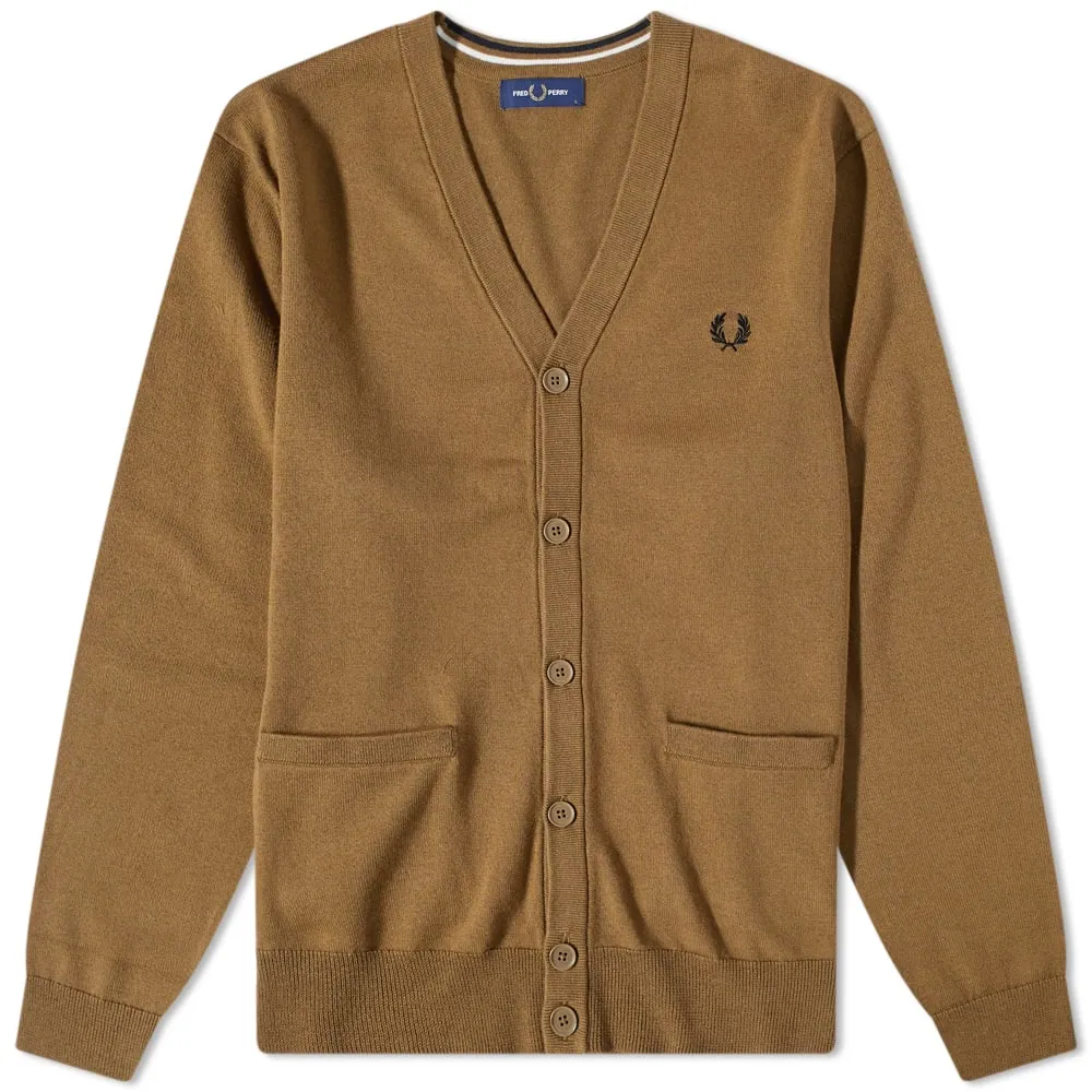 Fred Perry Merino CardiganShaded Stone