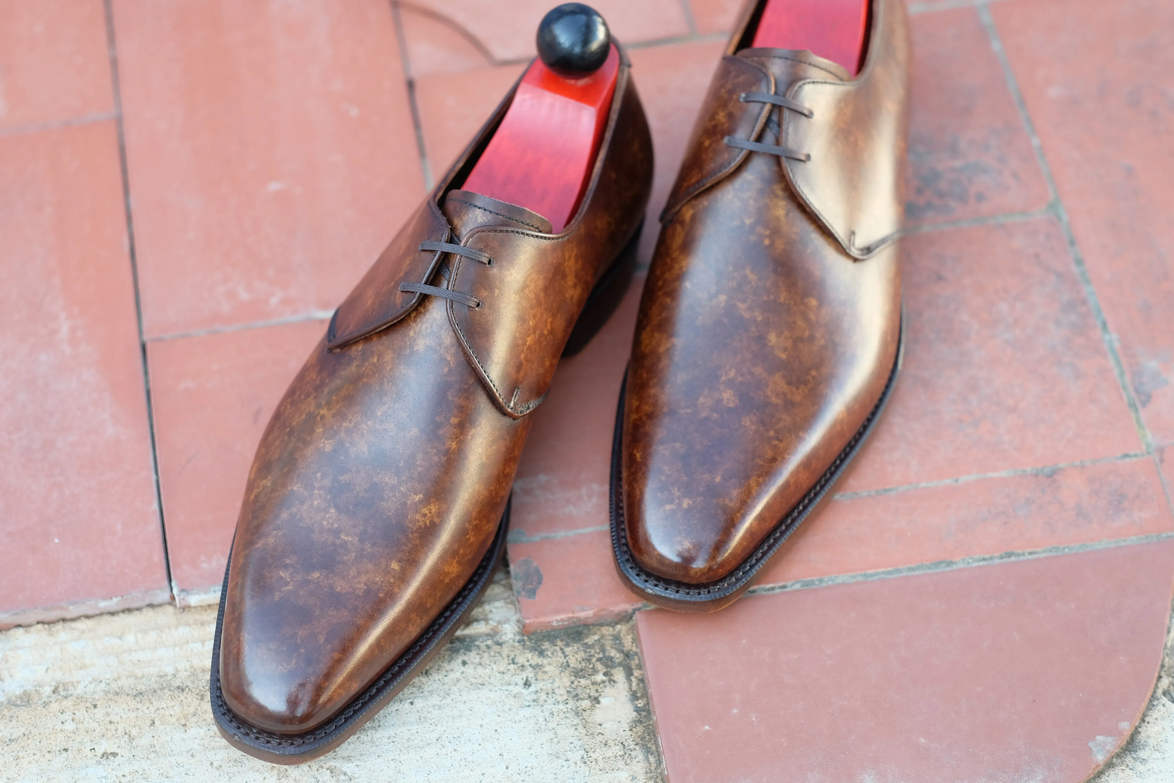 Fremont - MTO - Copper Marble Patina - LPB Last - Single Leather Sole