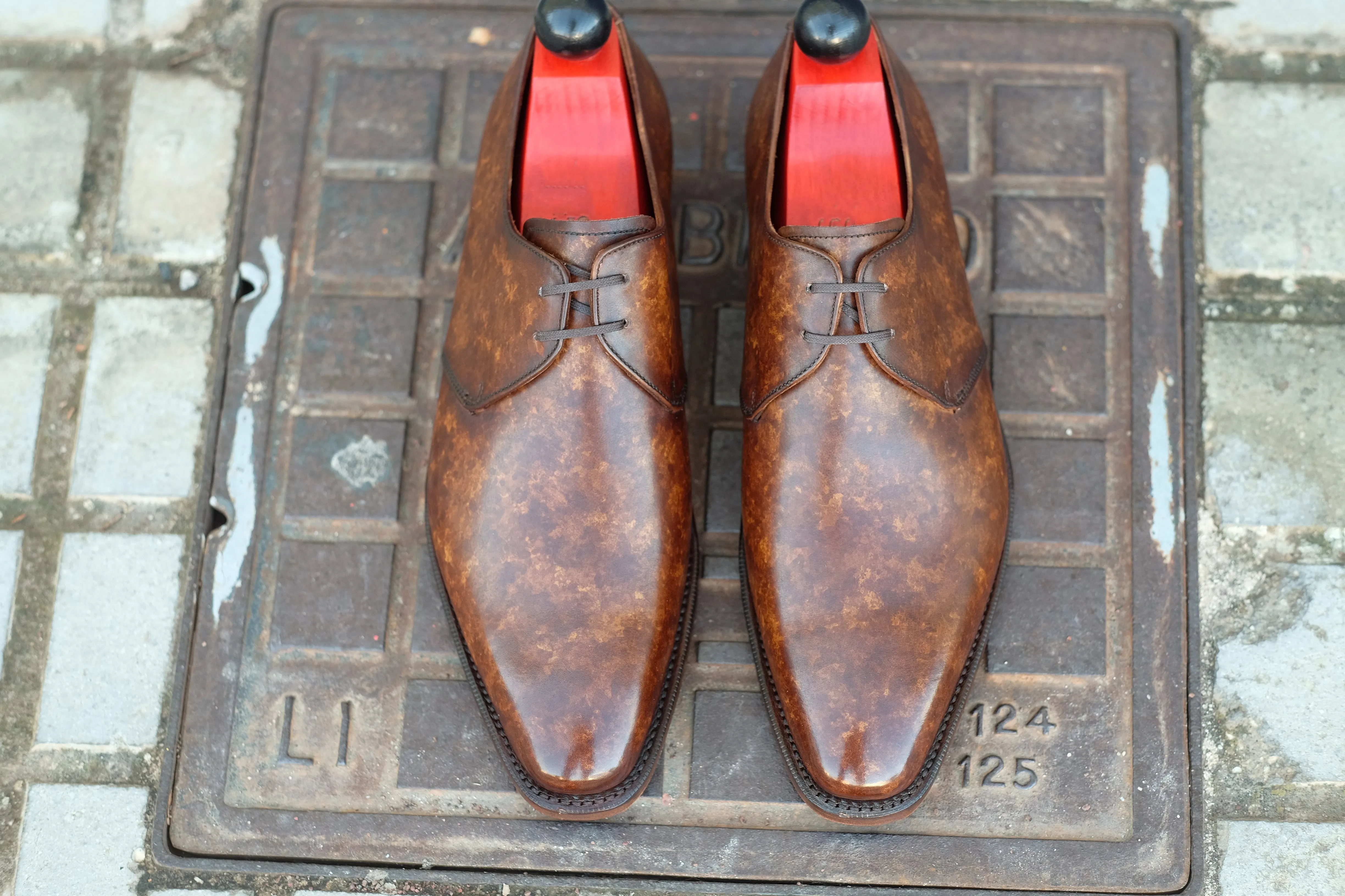 Fremont - MTO - Copper Marble Patina - LPB Last - Single Leather Sole