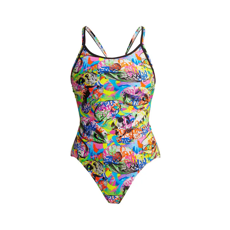 Funkita - Fossil Fuel - Ladies Diamond Back One Piece