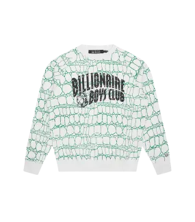 GATOR CAMO ARCH LOGO CREWNECK - WHITE