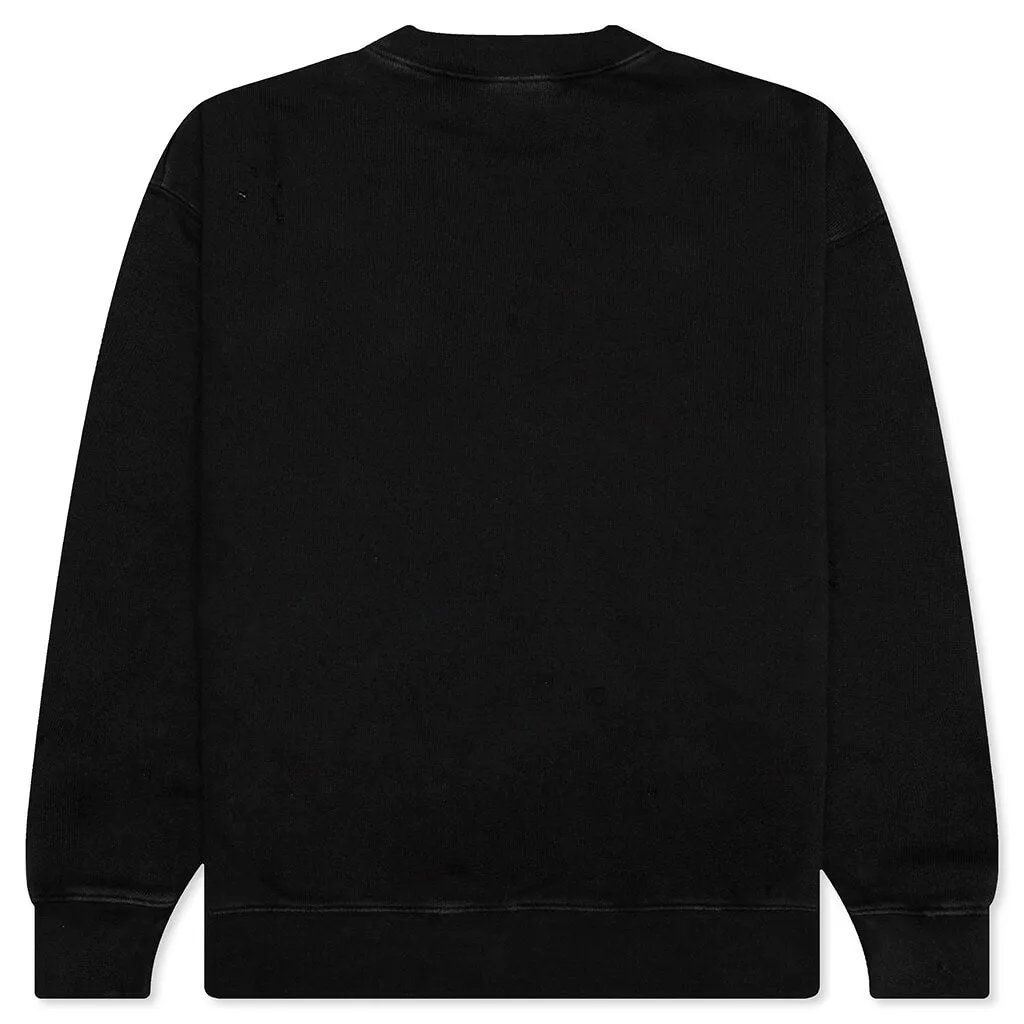 GD Burning Logo Crewneck - Black/White