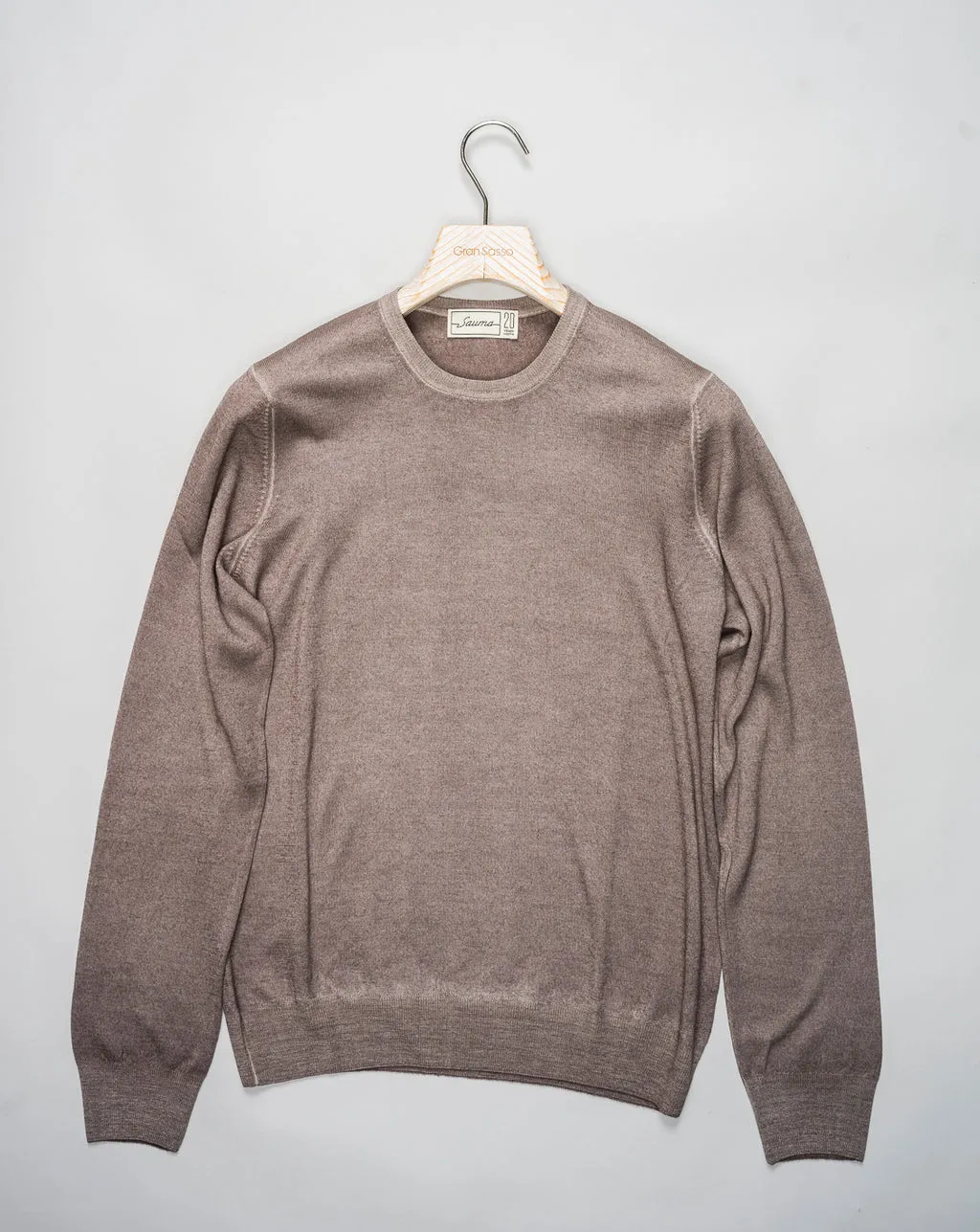 Gran Sasso Sauma 20th Anniversary Vintage Merino Crew Neck / Taupe