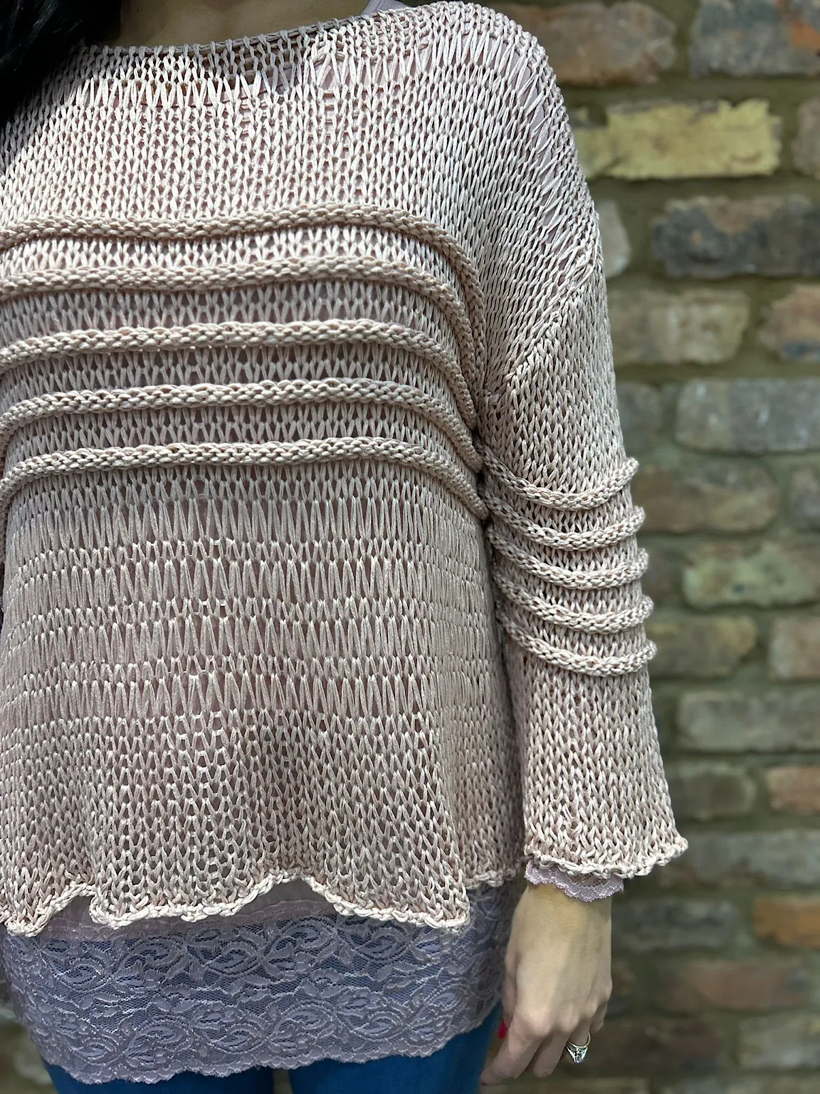 Grey Loose Knit Jumper JoJo