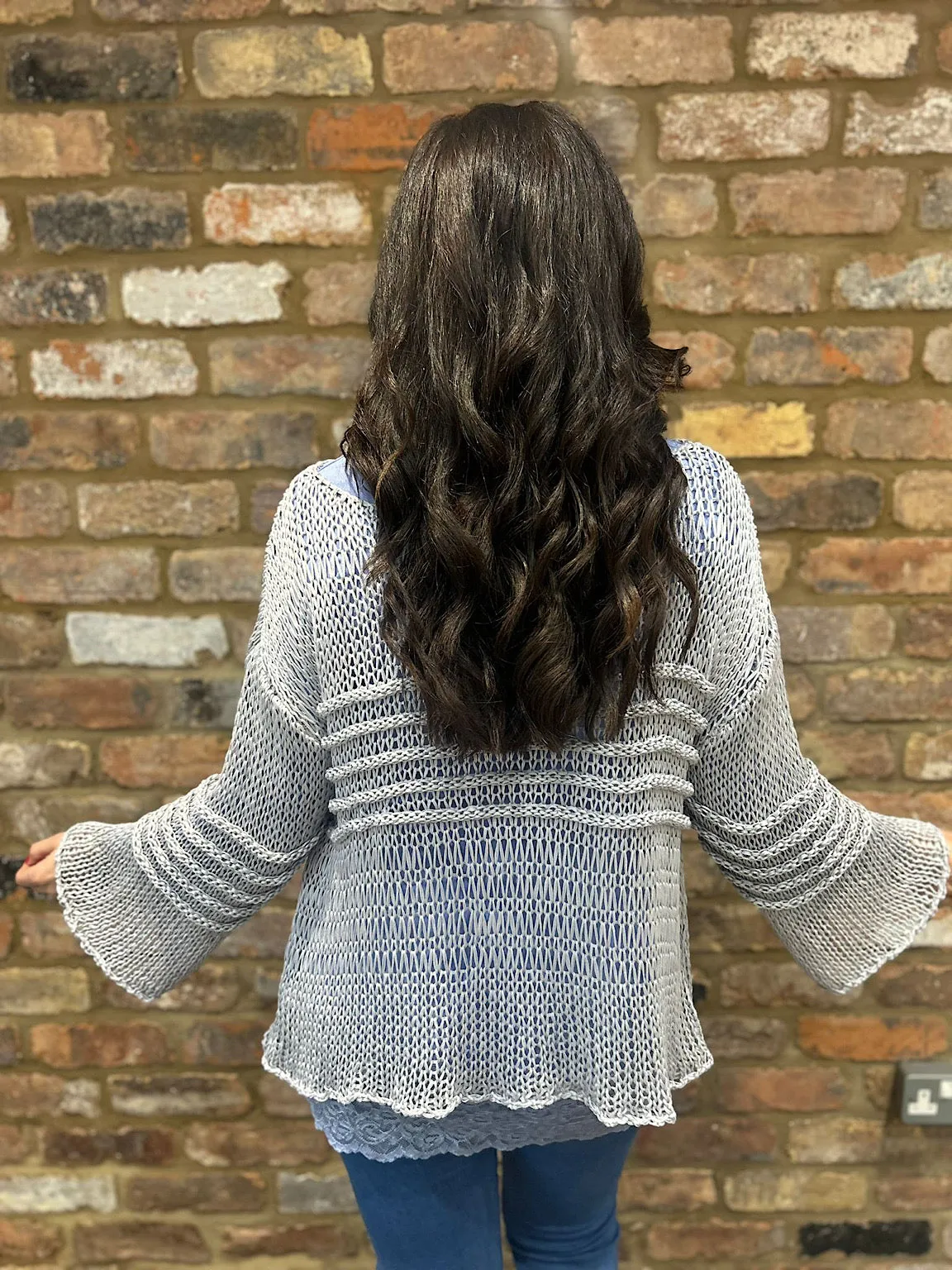 Grey Loose Knit Jumper JoJo