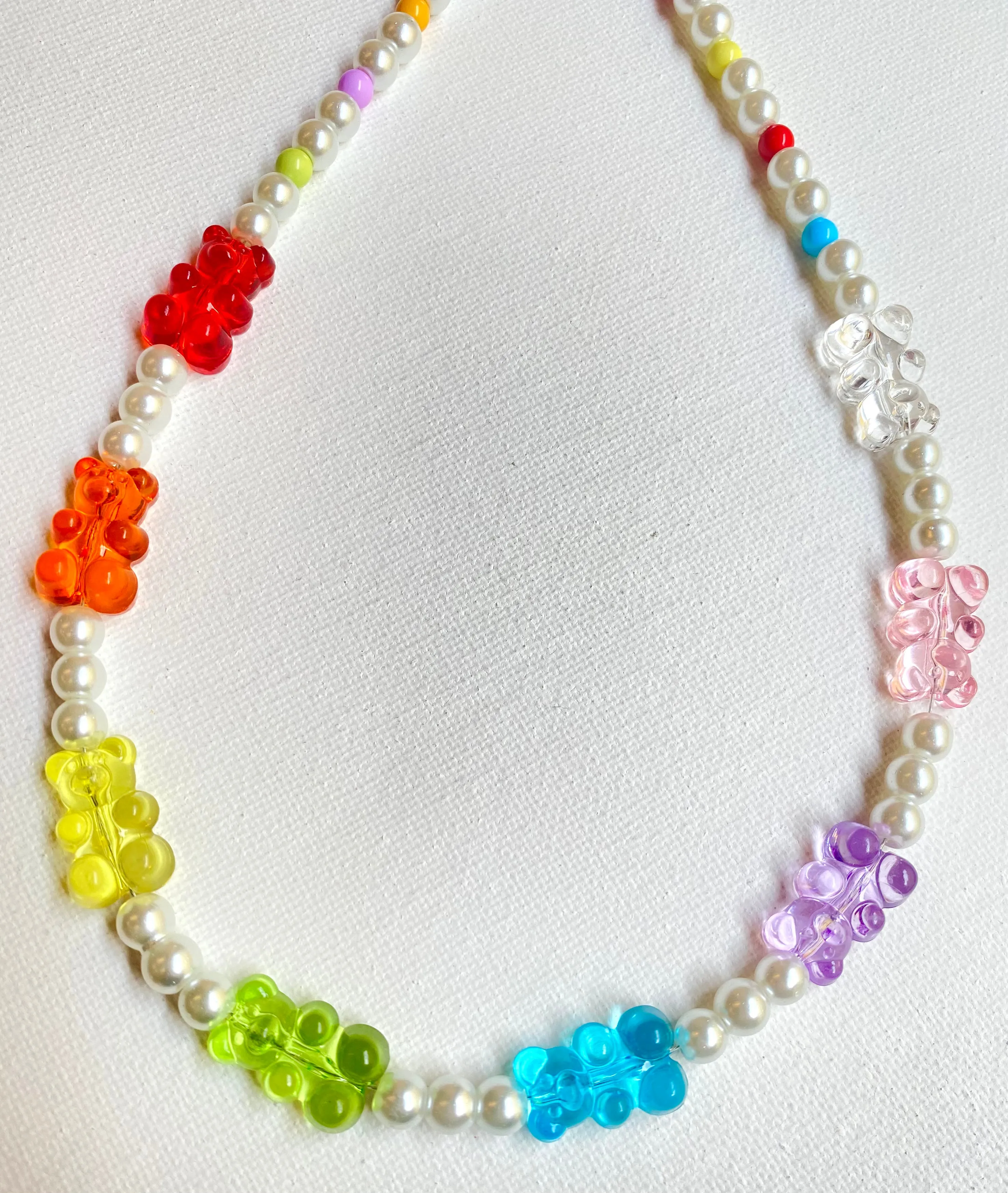 Gummy Bear Necklace Kit: Glass pearls