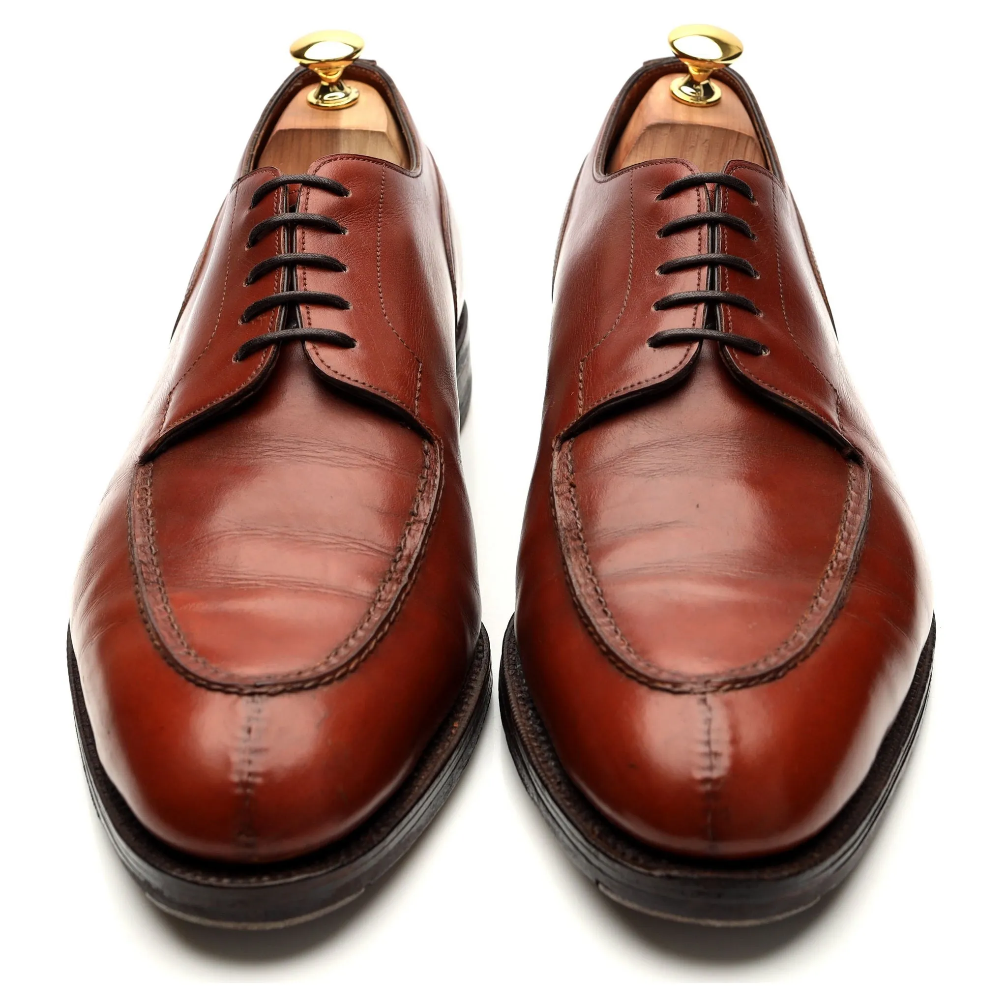 Hackett 'Dover' Tan Brown Leather Split Toe Derby UK 11.5 E