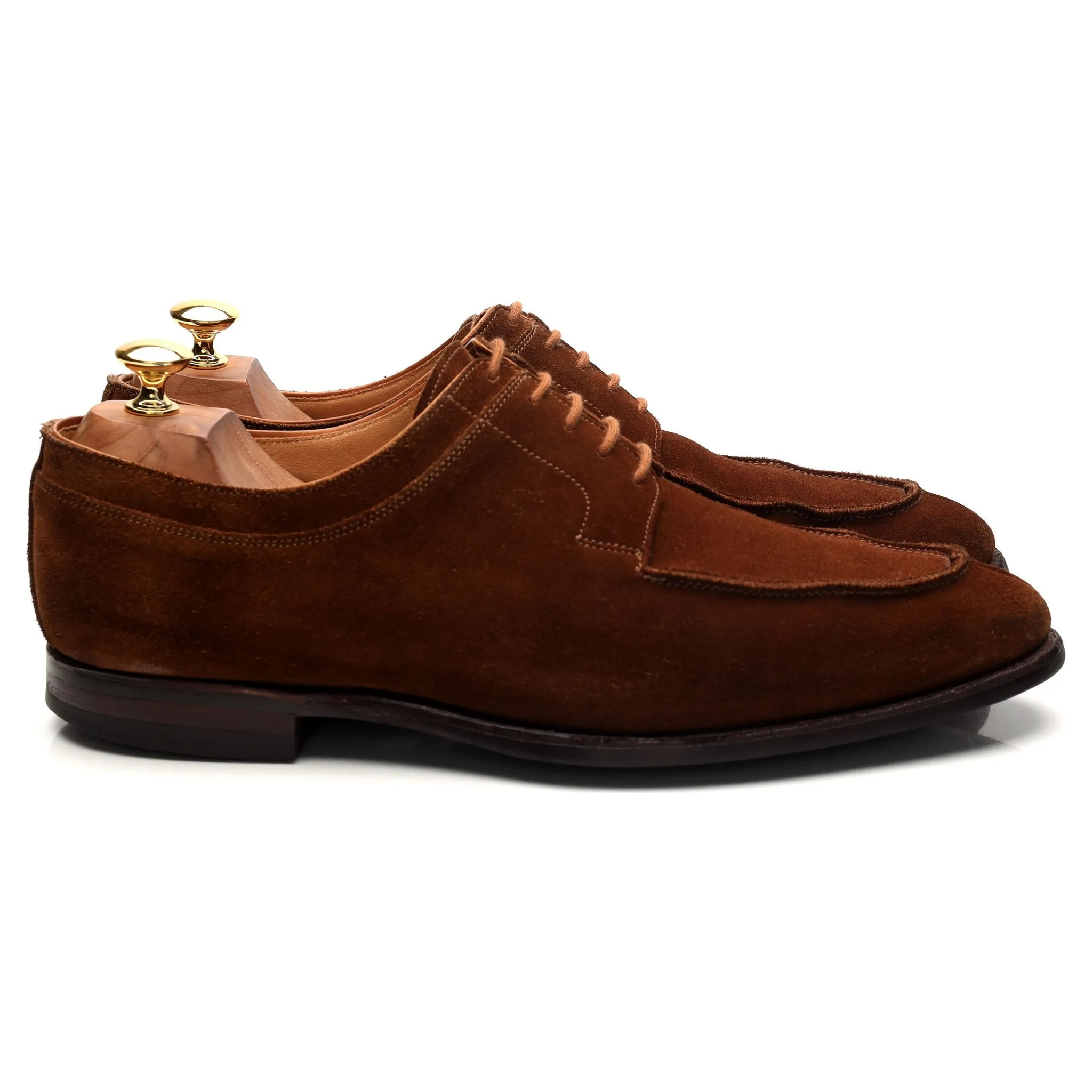 'Hardwick' Snuff Brown Suede Split Toe Derby UK 9.5 E