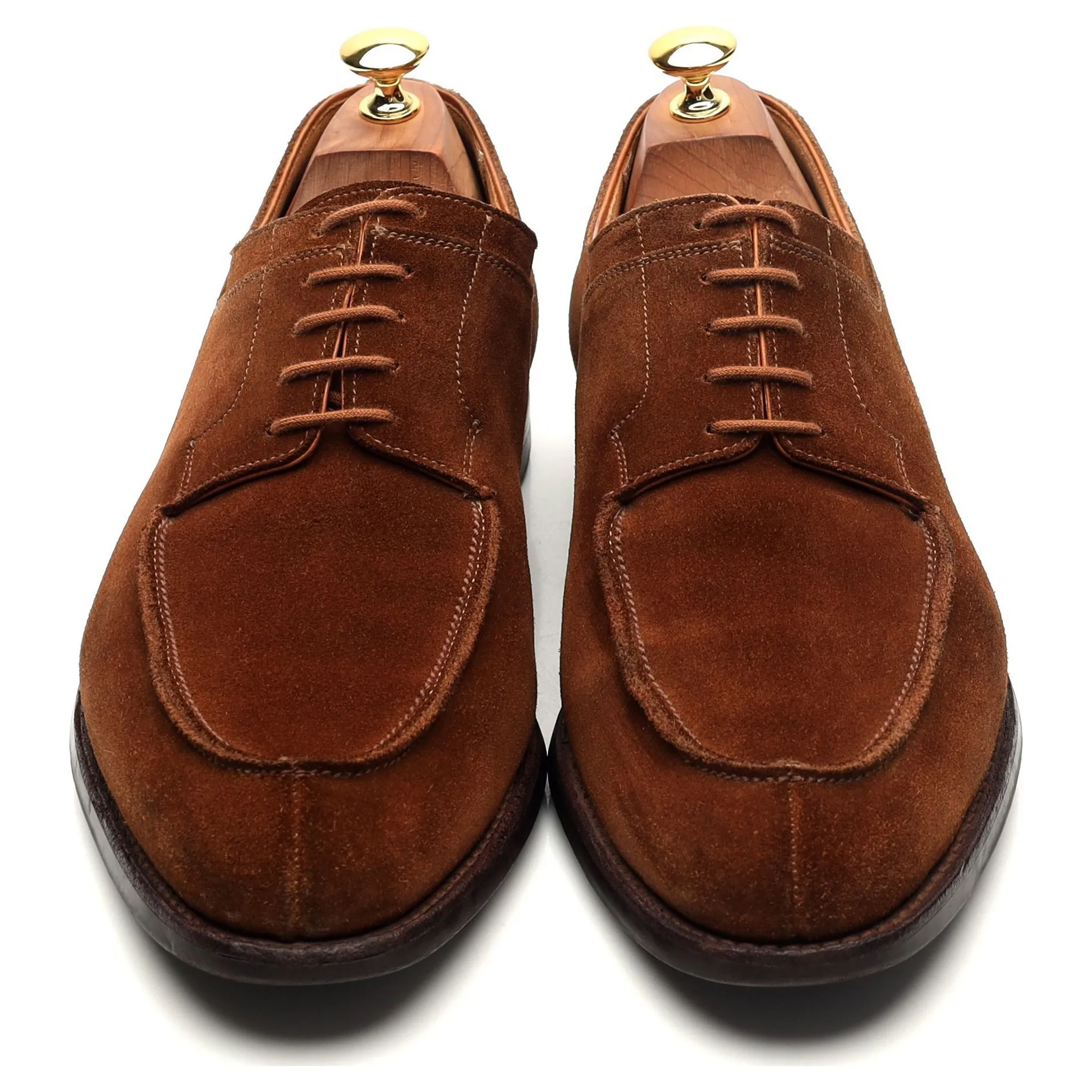 'Hardwick' Snuff Brown Suede Split Toe Derby UK 9.5 E