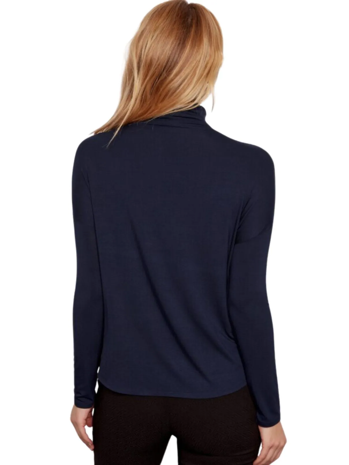 I Love Tyler Madison Morgan Jersey Turtleneck in Navy