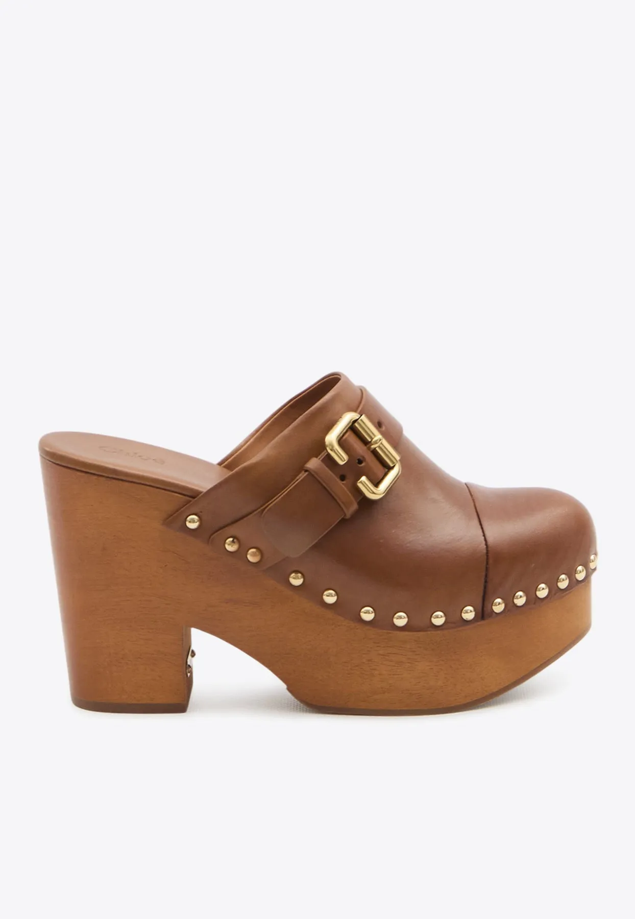 Jeanette 110 Leather Platform Clogs