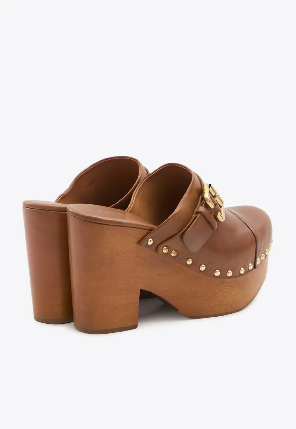 Jeanette 110 Leather Platform Clogs