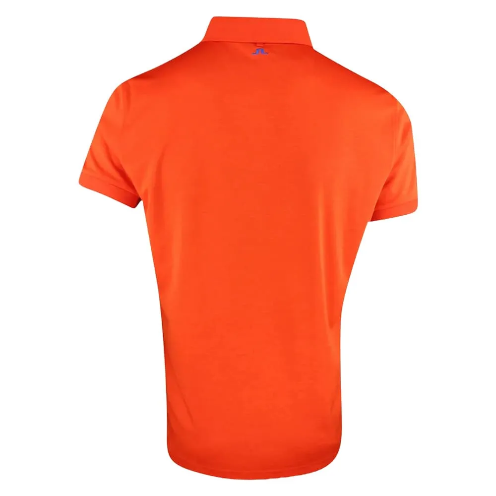 J.Lindeberg Tour Tech Slim Fit Golf Polo Tangerine Tango - SS24