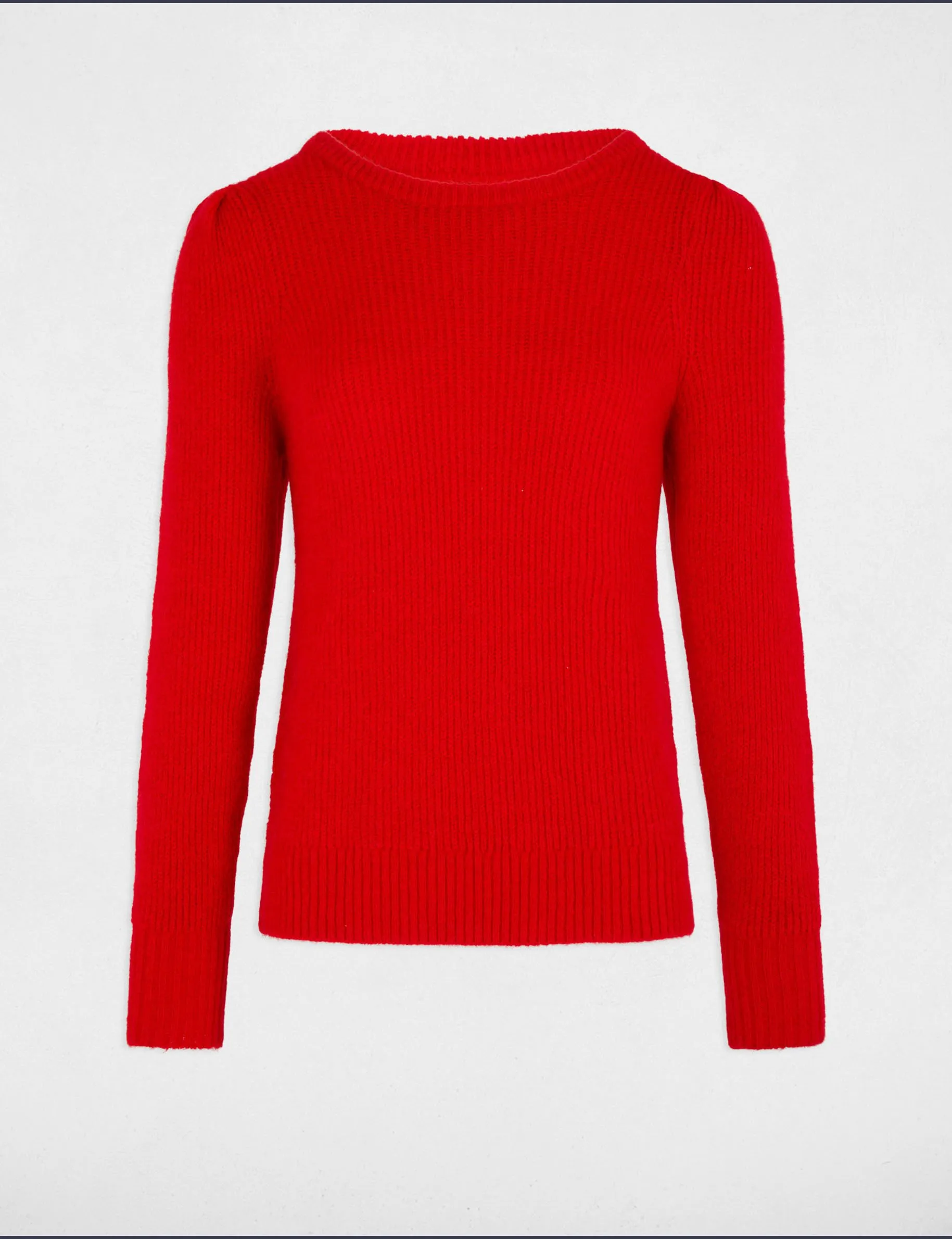 Jumper round neck long sleeves red women